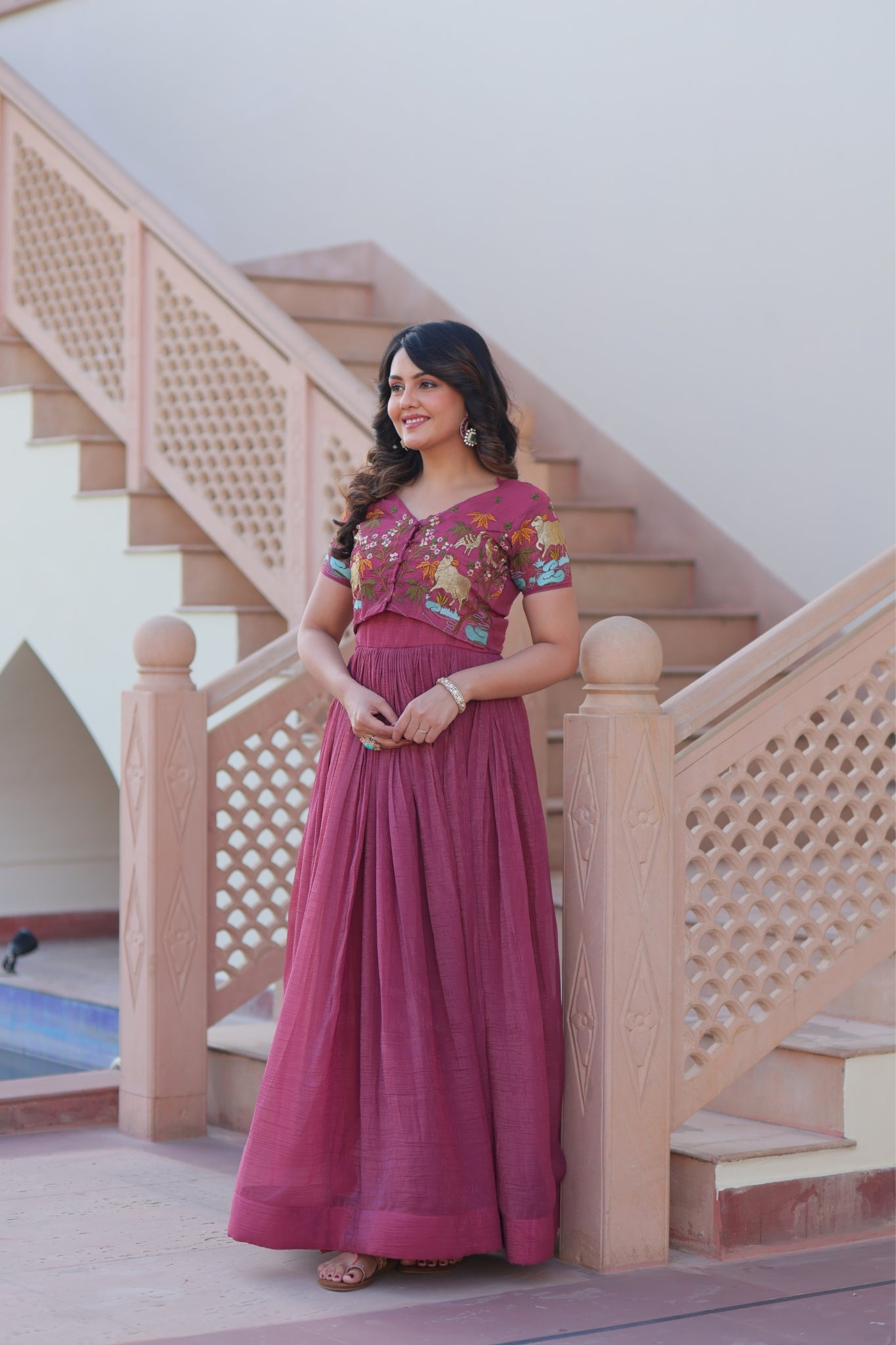 Beautiful Embroidered Designer Crafted Women Gown