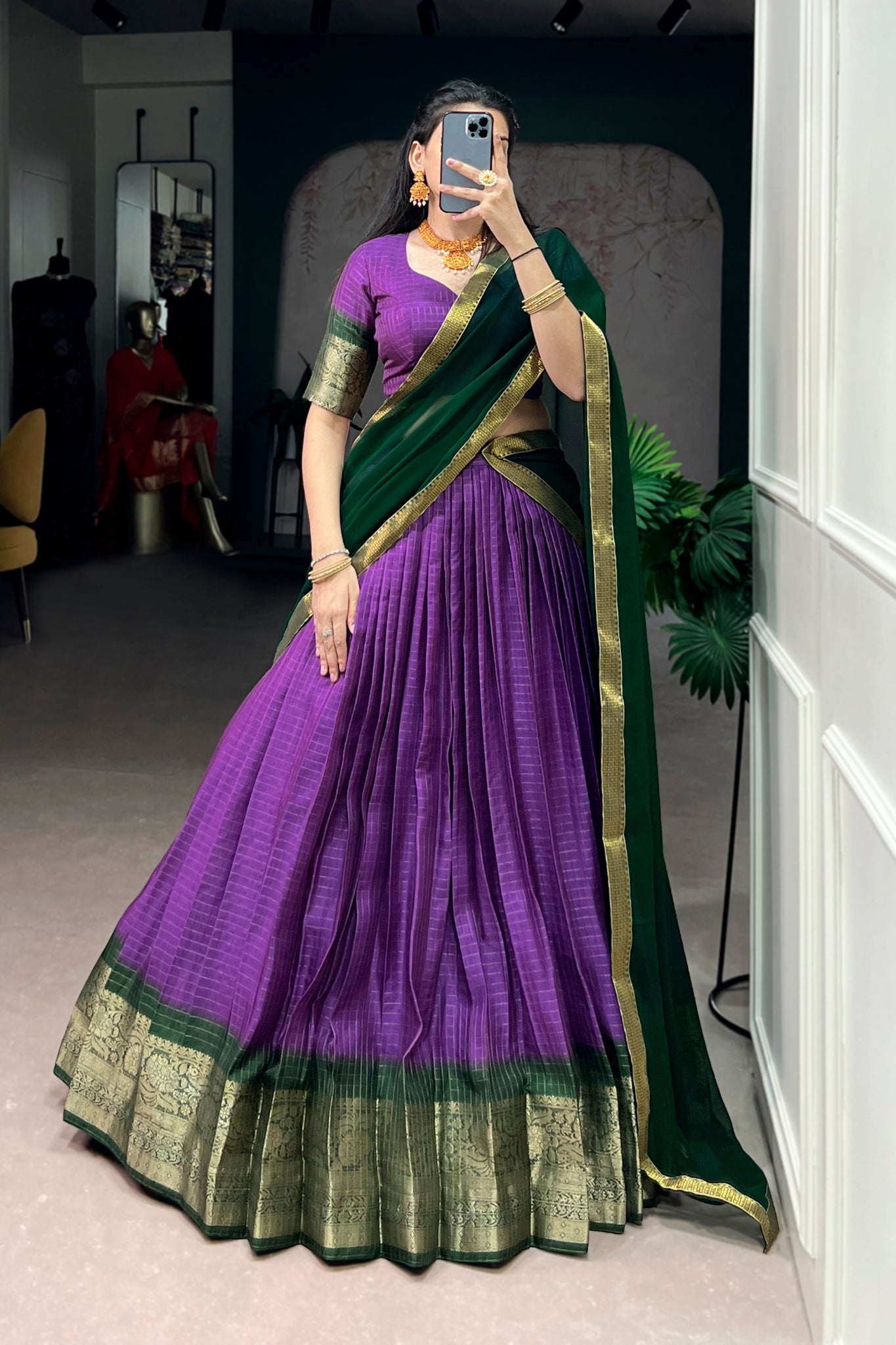 Premium Zari Weaving Work Lehenga Choli