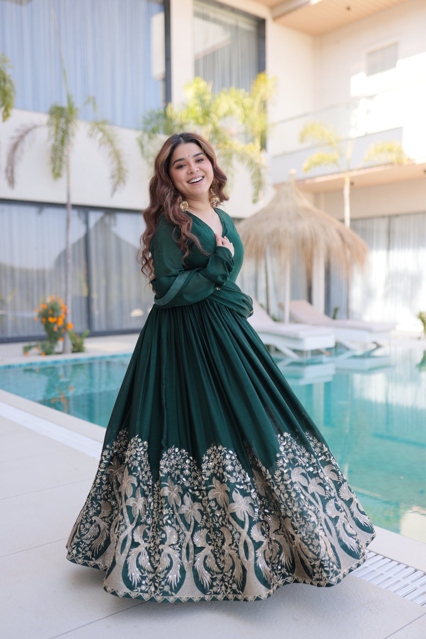 Rangoli Crush Sequins Multi Embroidery Anarkali Suit With Dupatta