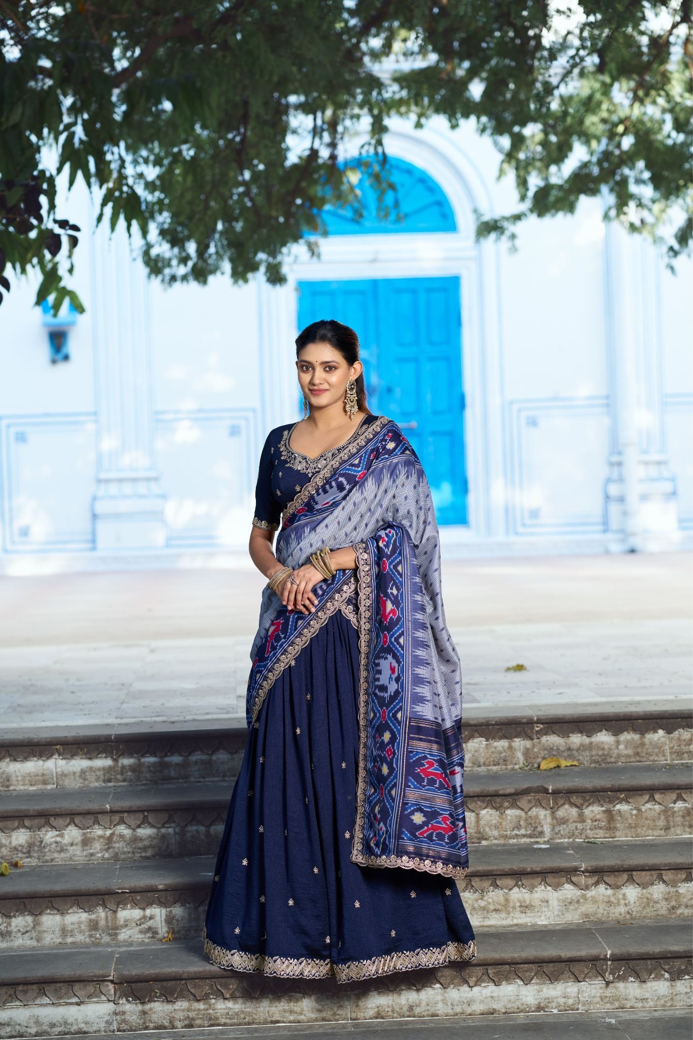 Premium Vichitra Silk Lehenga Choli For Women With Dupatta