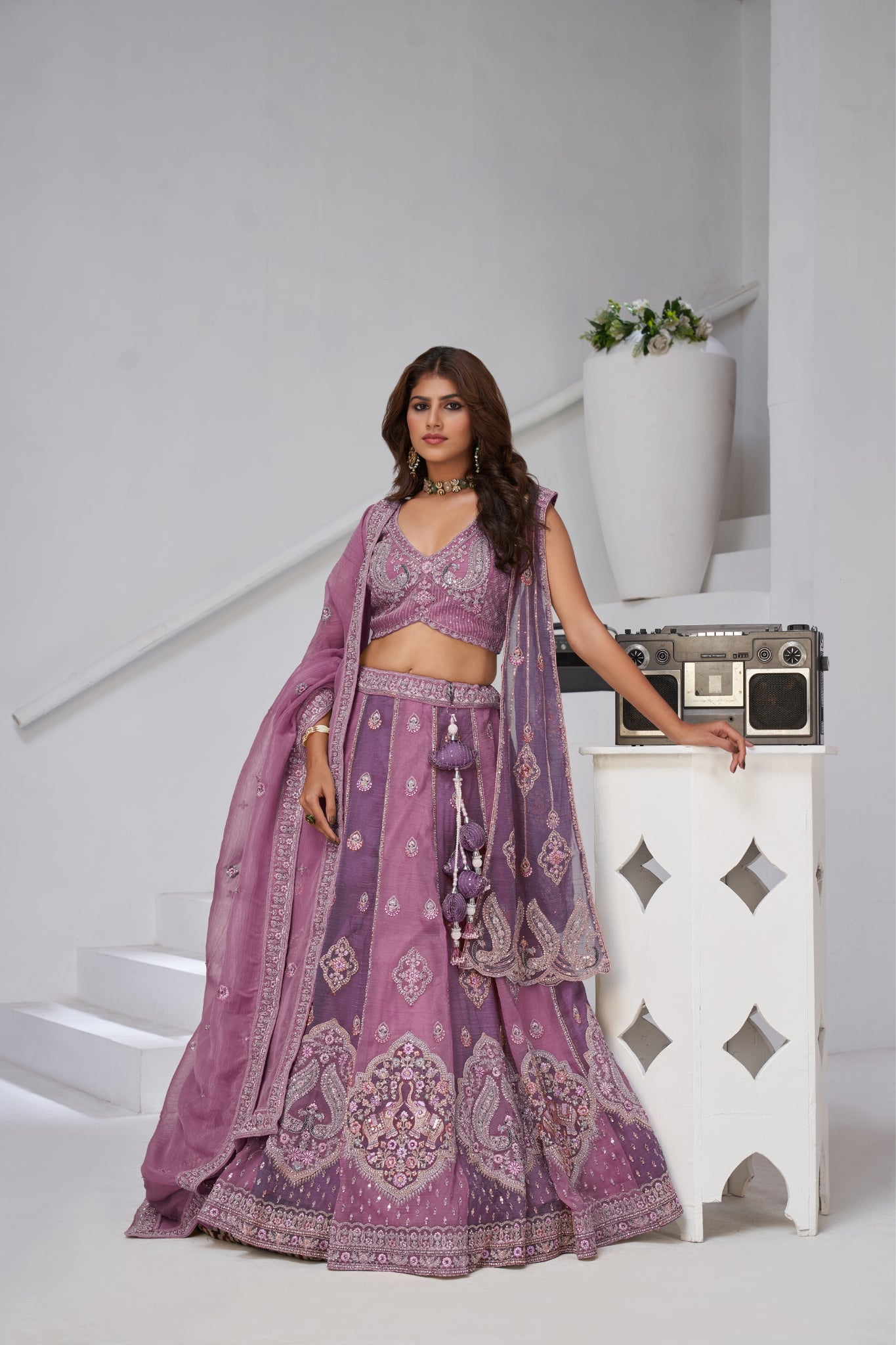 Ethereal Harmony Double Layered Dupatta Bridal Lehenga