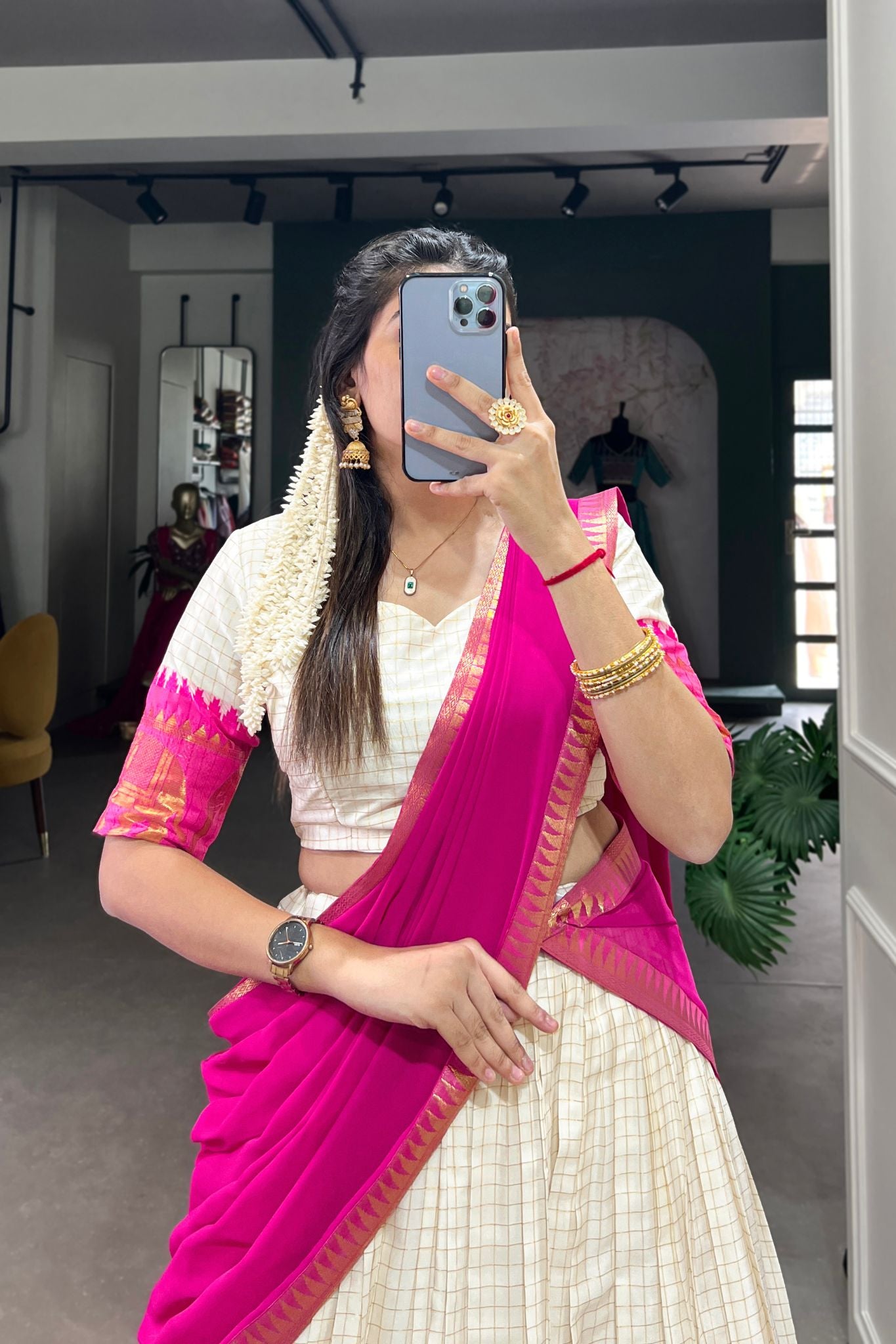 Kalyani Cotton Lehenga Choli Paired With Flowing Georgette Dupatta