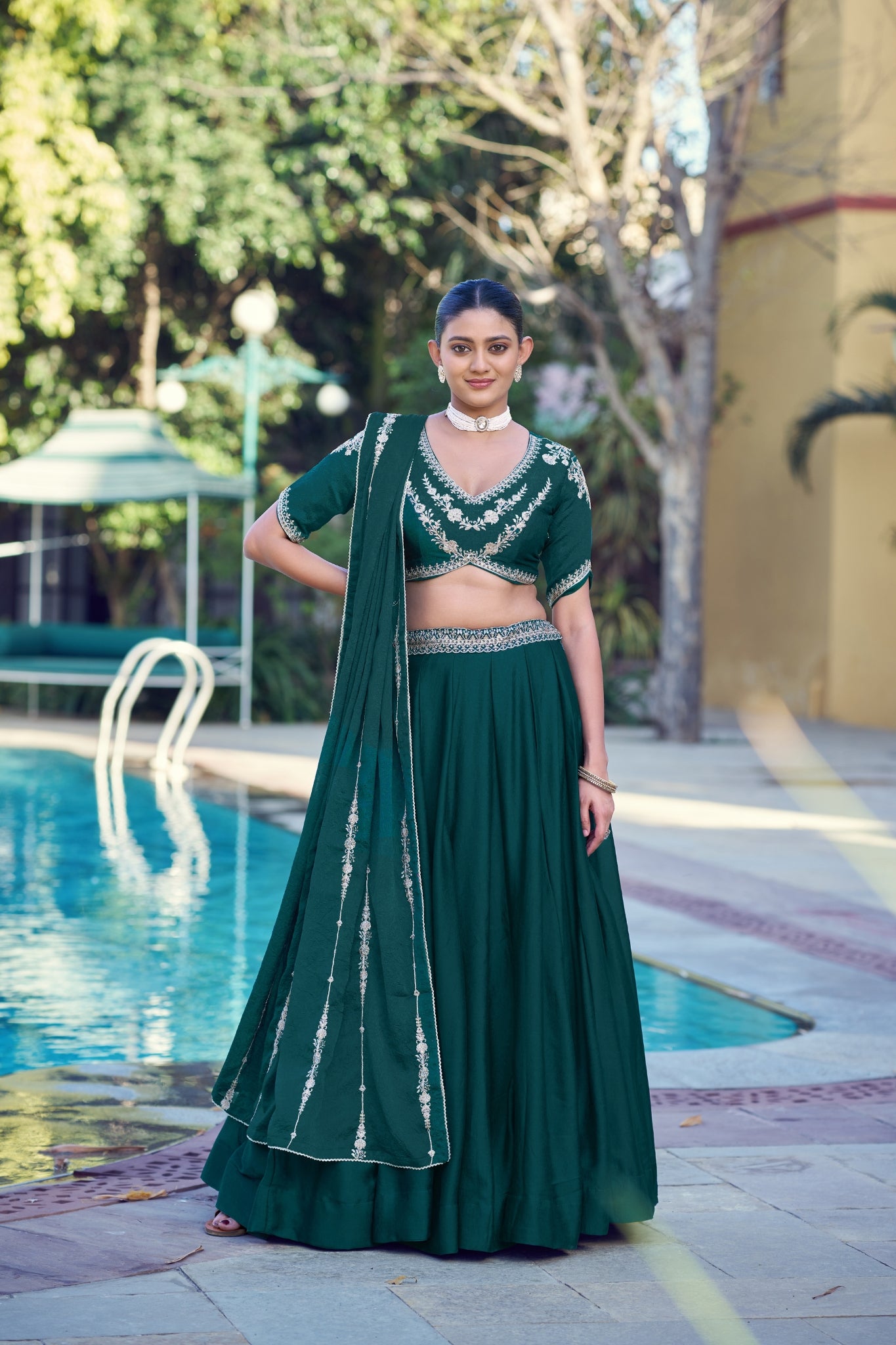 Designer Premium Embroidered Ethnic Lehenga Choli For Wedding