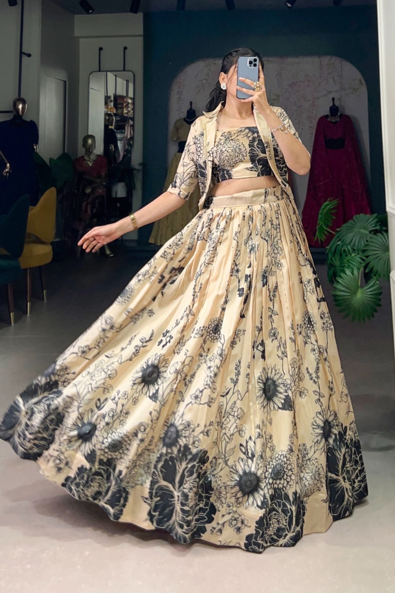 Floral Printed Stylish Designer Lehenga choli