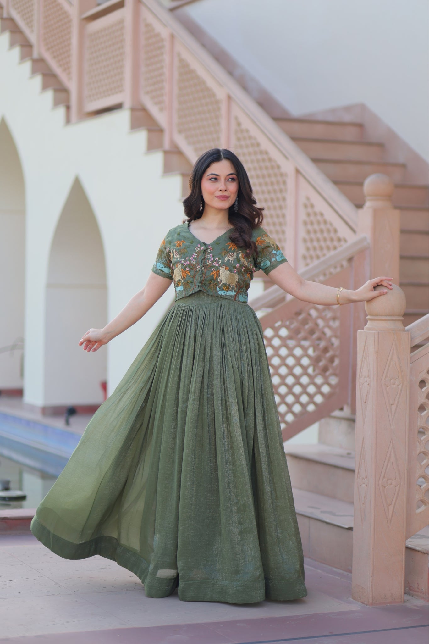 Beautiful Embroidered Designer Crafted Women Gown