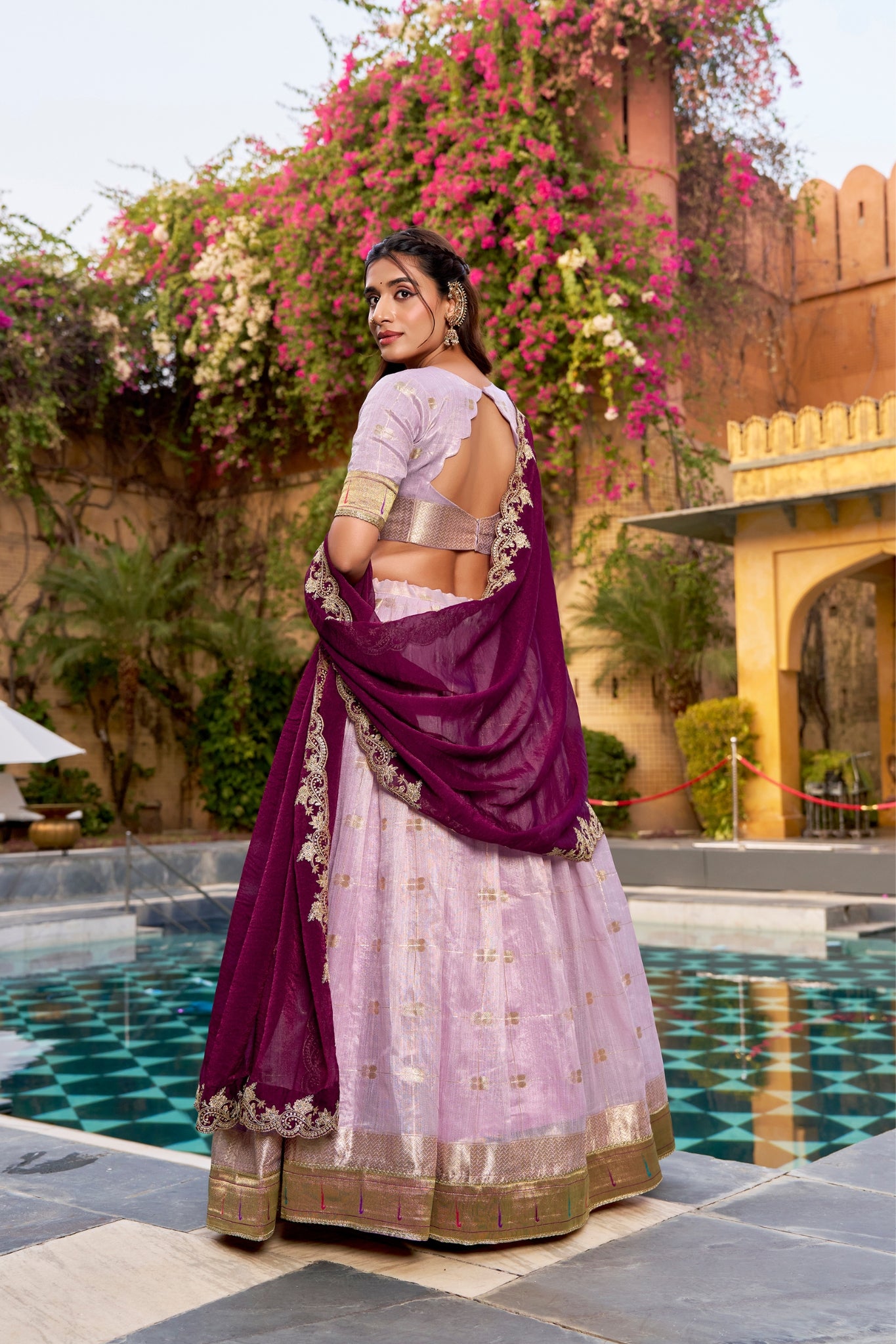 Royal Designer Wedding And Festive Wear Paithani Lehenga Choli Set For Women