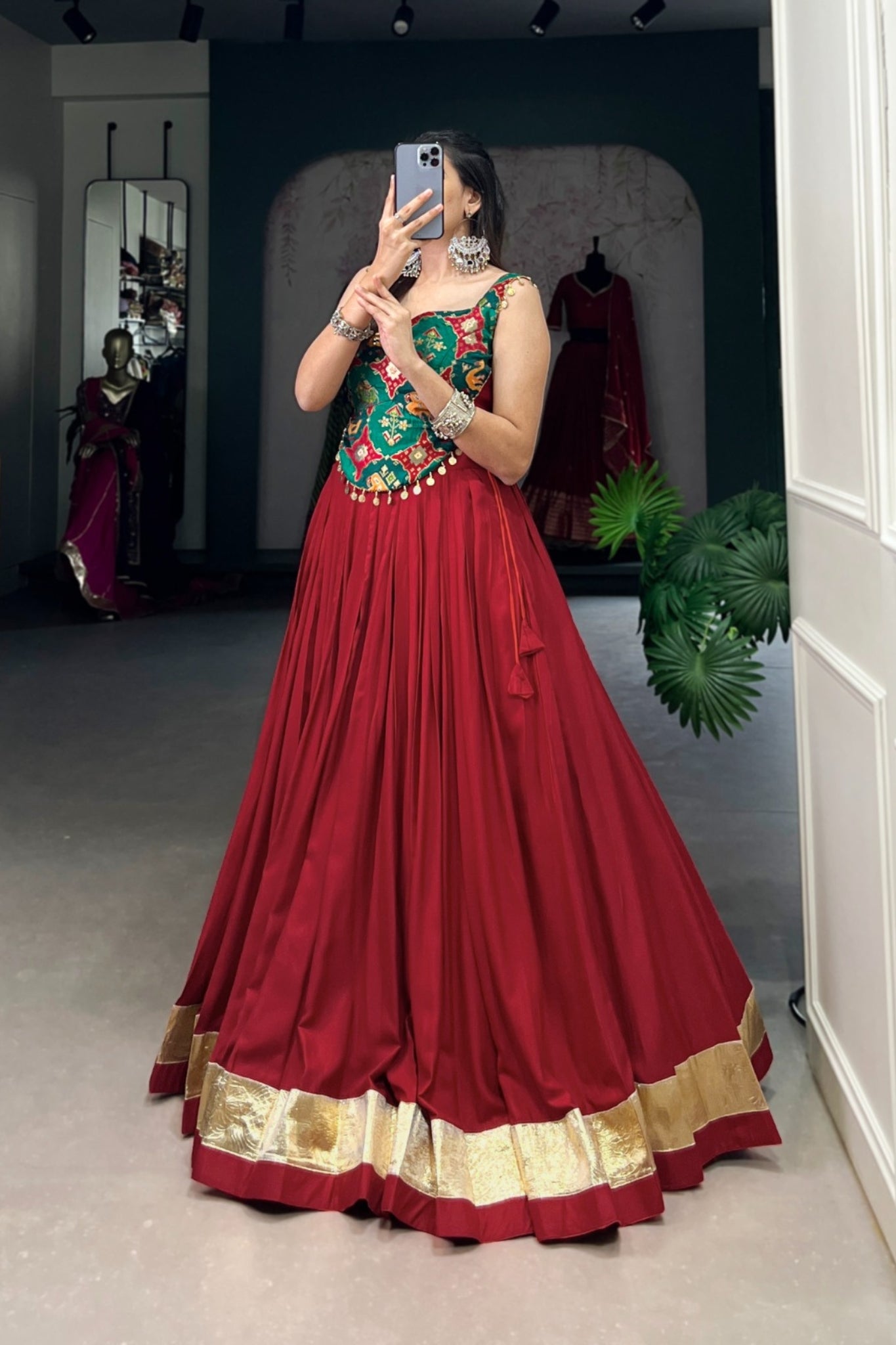 Pure Rayon Embossed Design New Navratri Collection