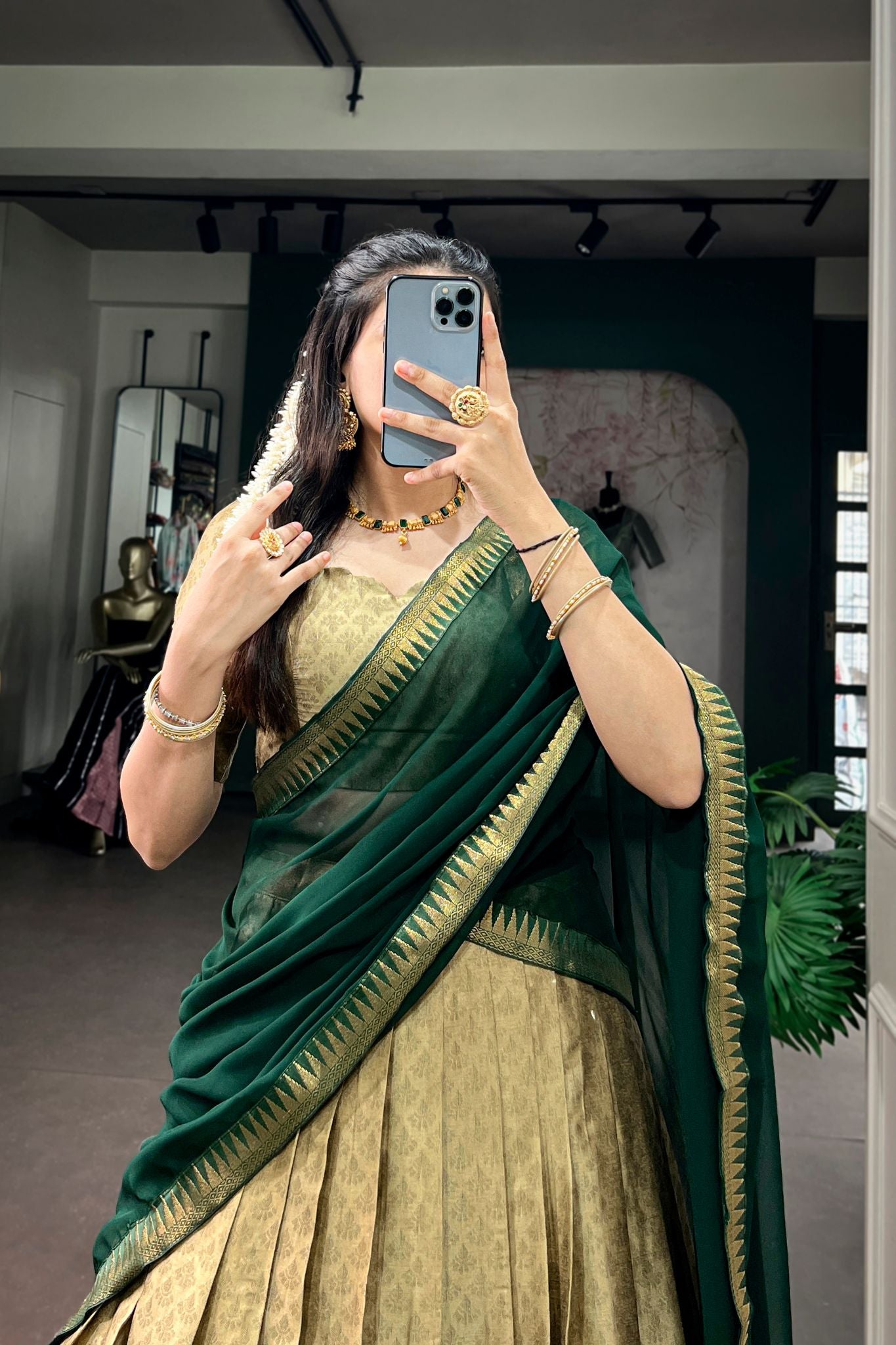 Onam Special Designer Zari Weaving Work Lehenga Choli For Women