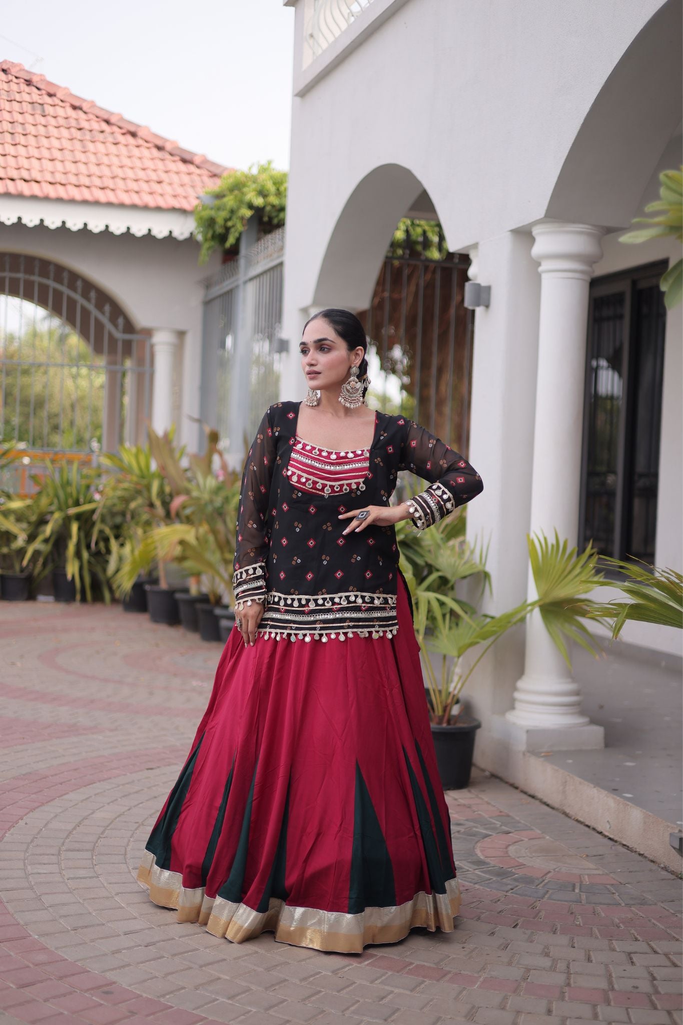Raasrang Special Navratri Designer Lehenga Choli With Bandhani Printed Jacket For Women