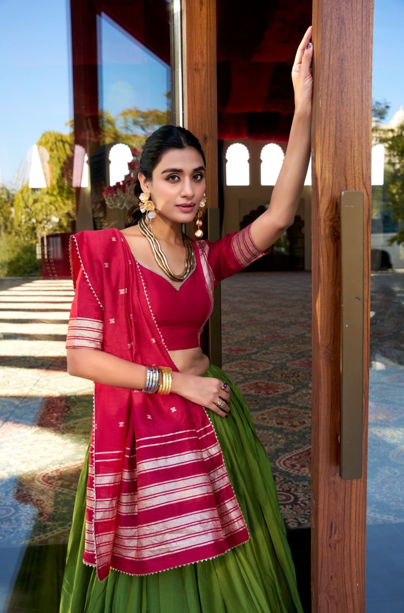 Beautiful Pure Chanderi Stunning Lehenga Choli