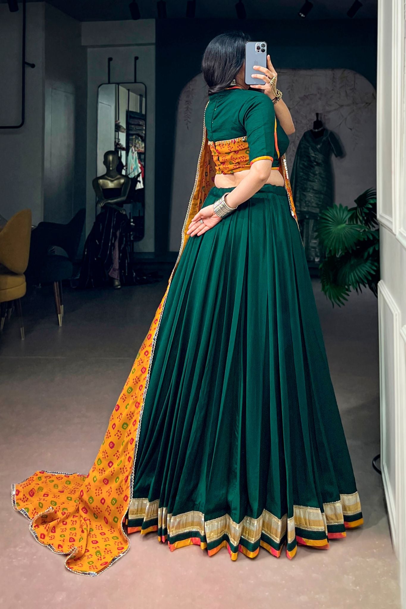 Raasrang Navratri Designer Soft Chinon Lehenga Choli With Bandhani Print Georgette Dupatta