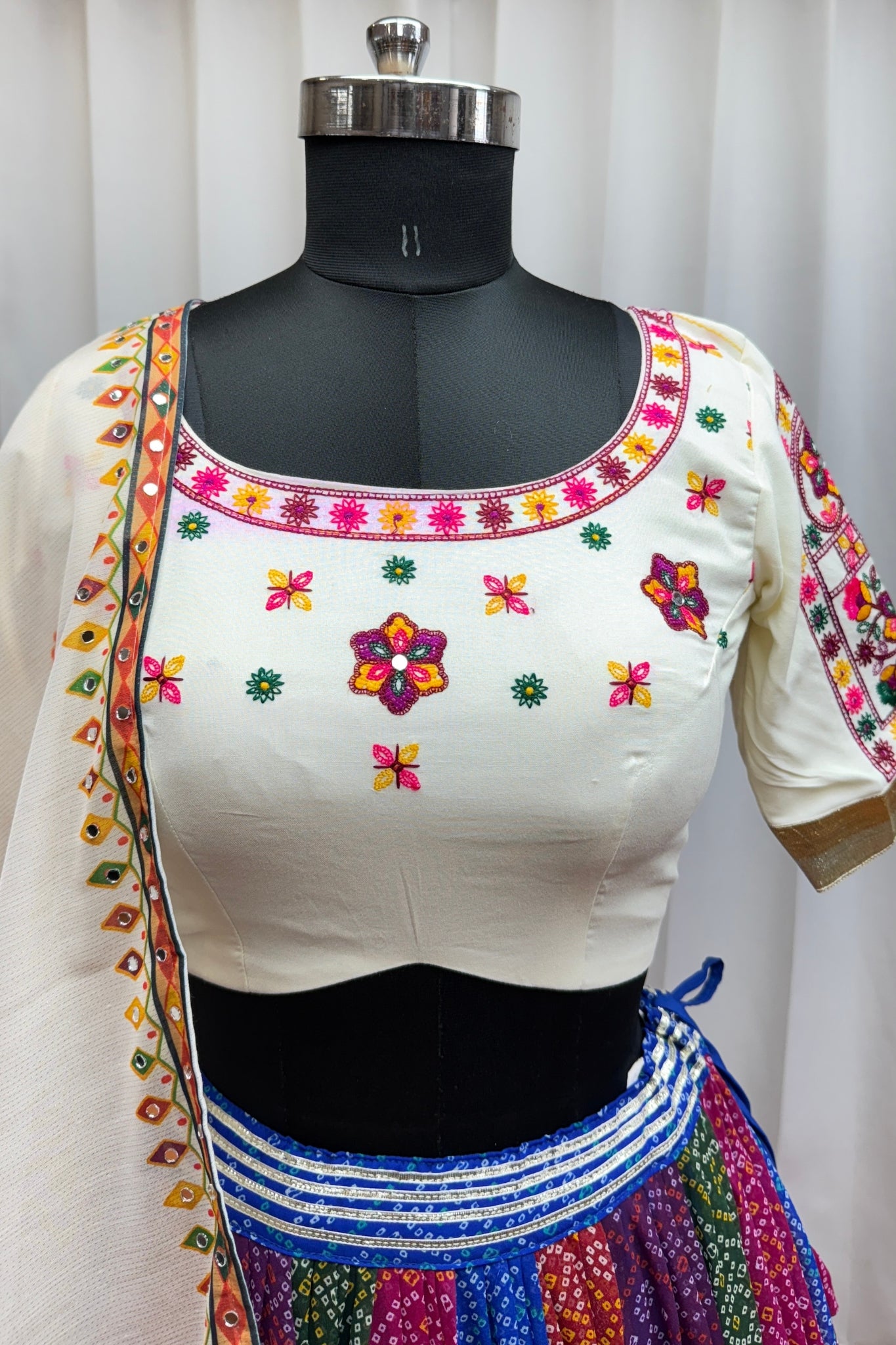 Multi Color Traditional Designer Navratri Special Lehenga Choli