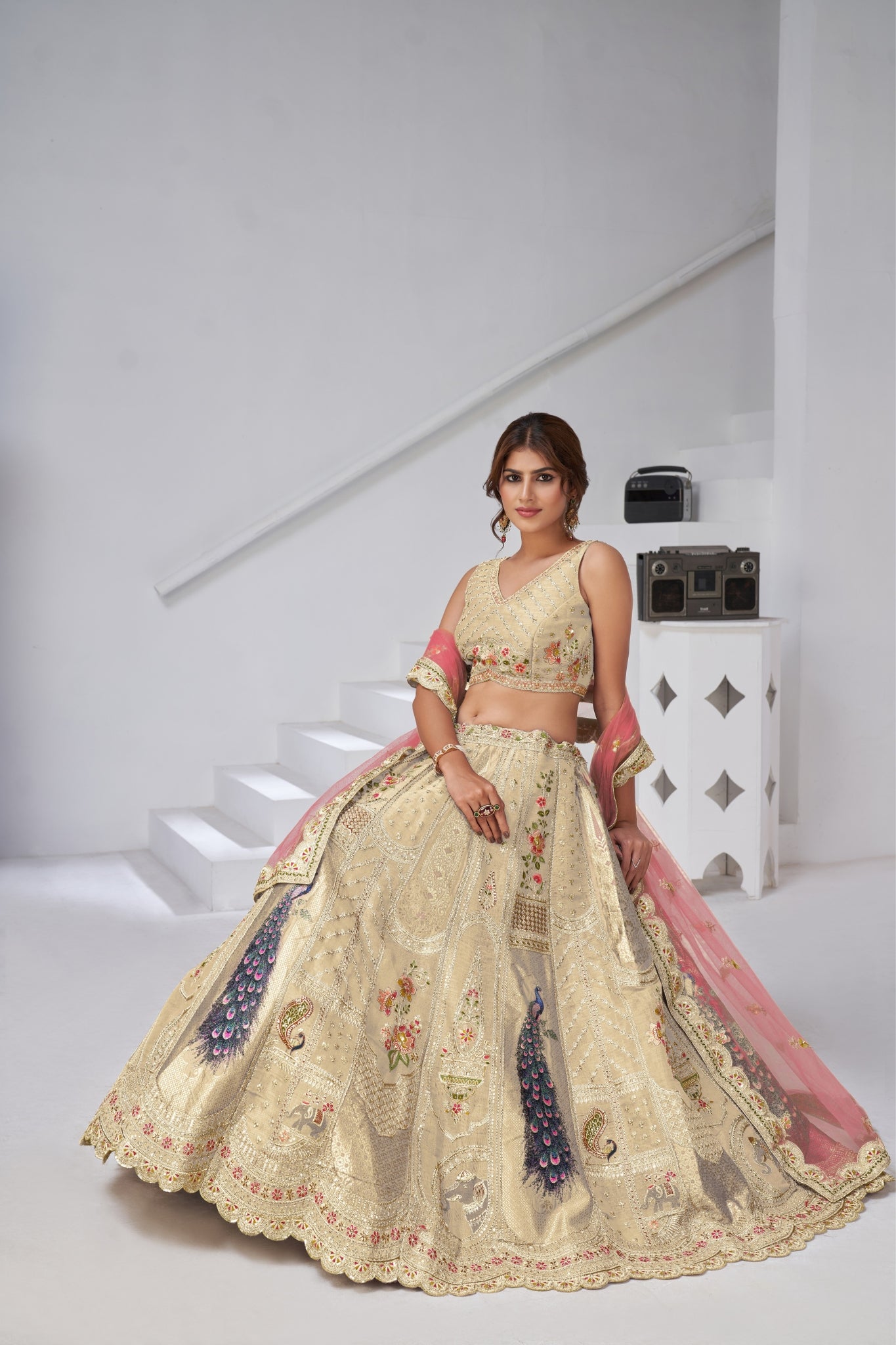 Royal Radiance Raw Silk Bridal Lehenga Choli