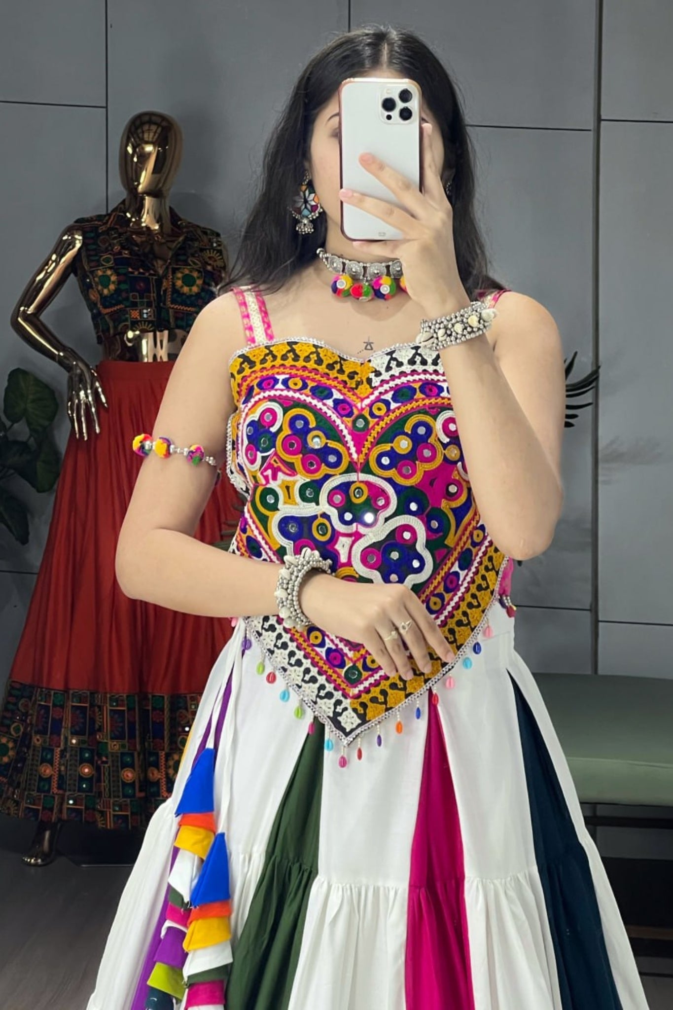Raasrang Premium Kutchhi Work Navratri Lehenga Choli For Women