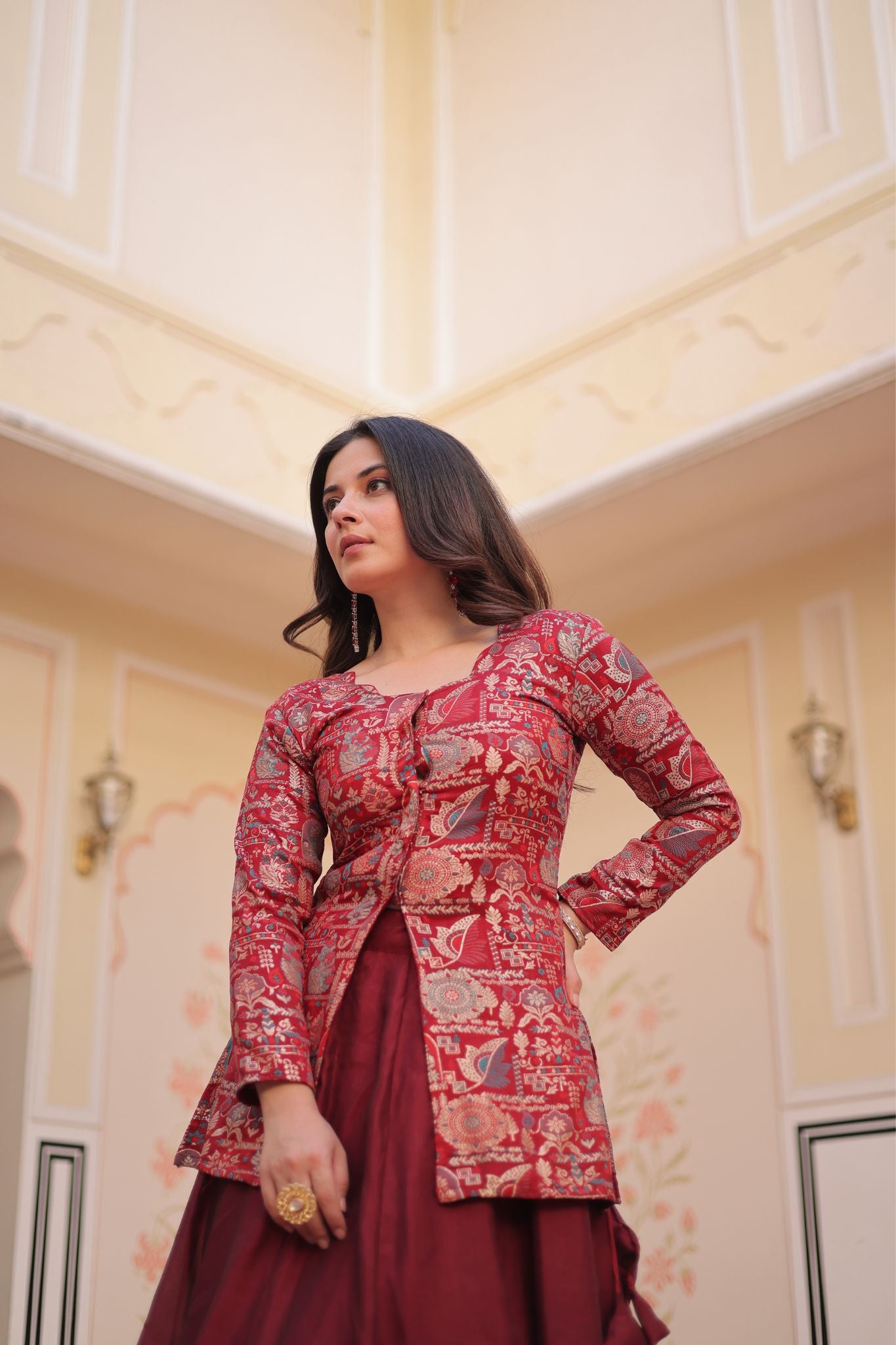 Pure Simmer Festive Jacquard Designer Readymade Lehenga Choli