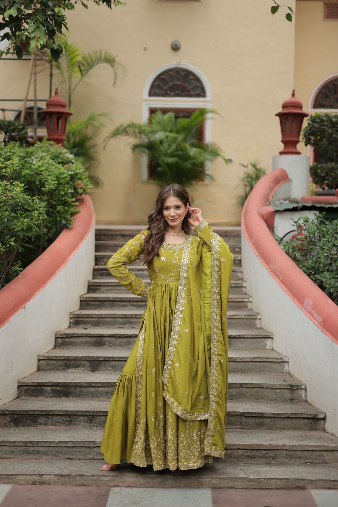 Mul Cotton Embroidered Suit Set for Women with Thread and Sequence Work – Dupatta Included