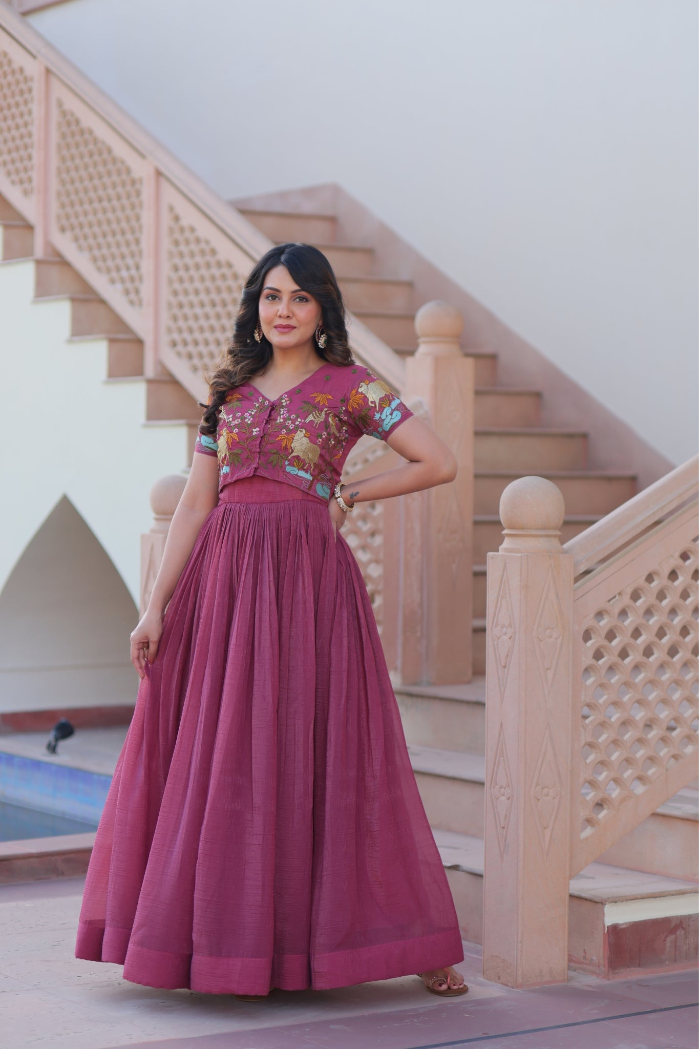 Beautiful Embroidered Designer Crafted Women Gown