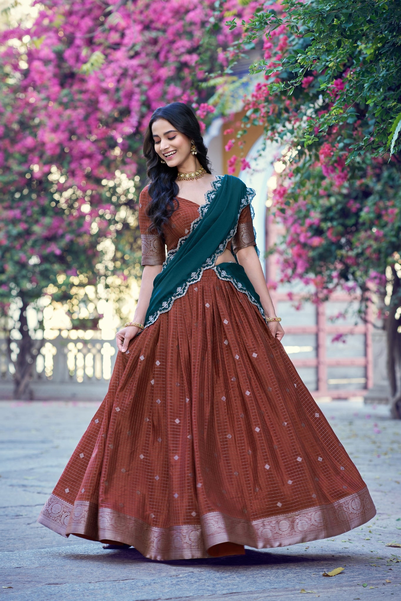 Onam Special Designer Lehenga Choli With Elegant Dupatta