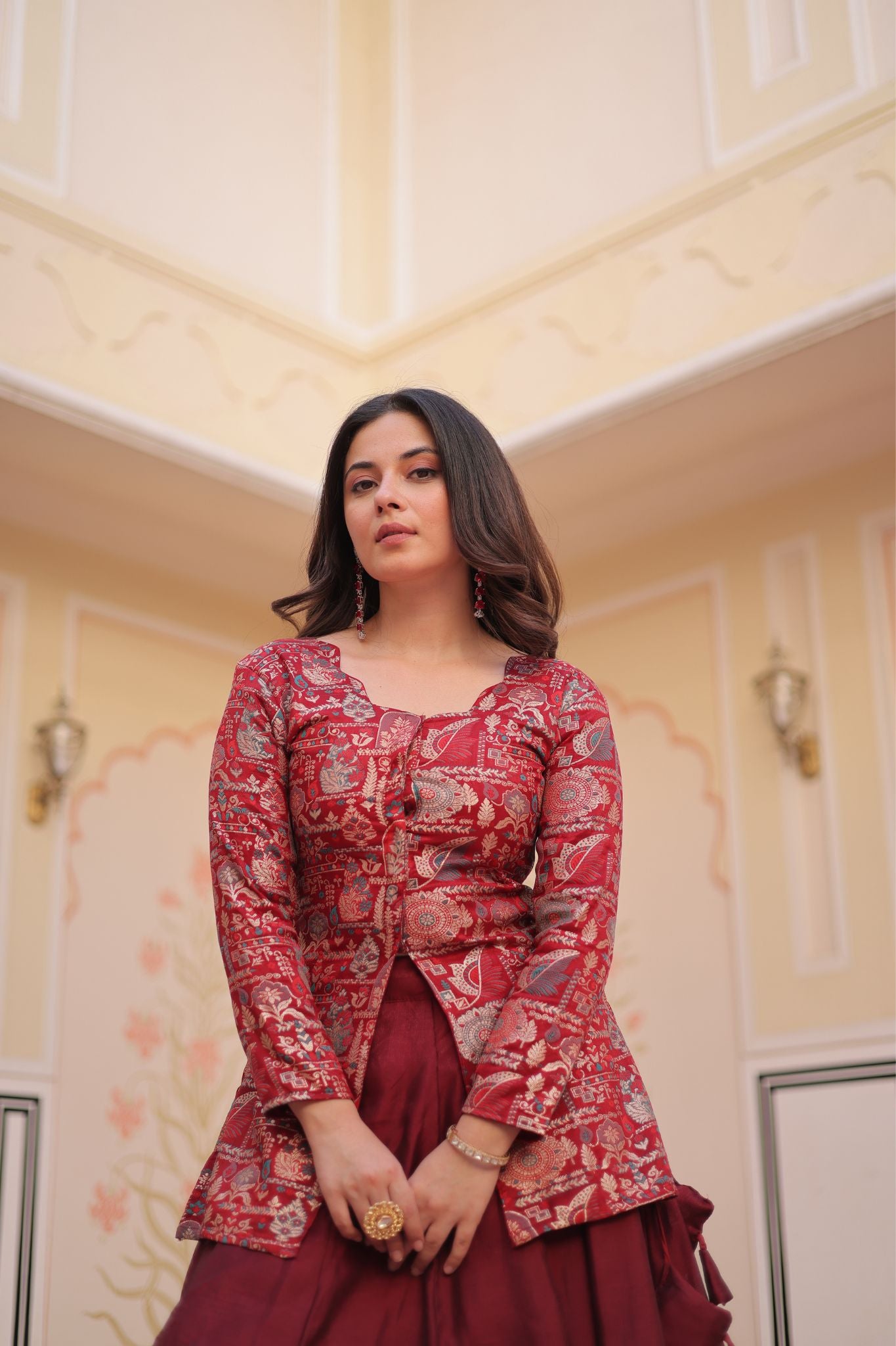 Pure Simmer Festive Jacquard Designer Readymade Lehenga Choli