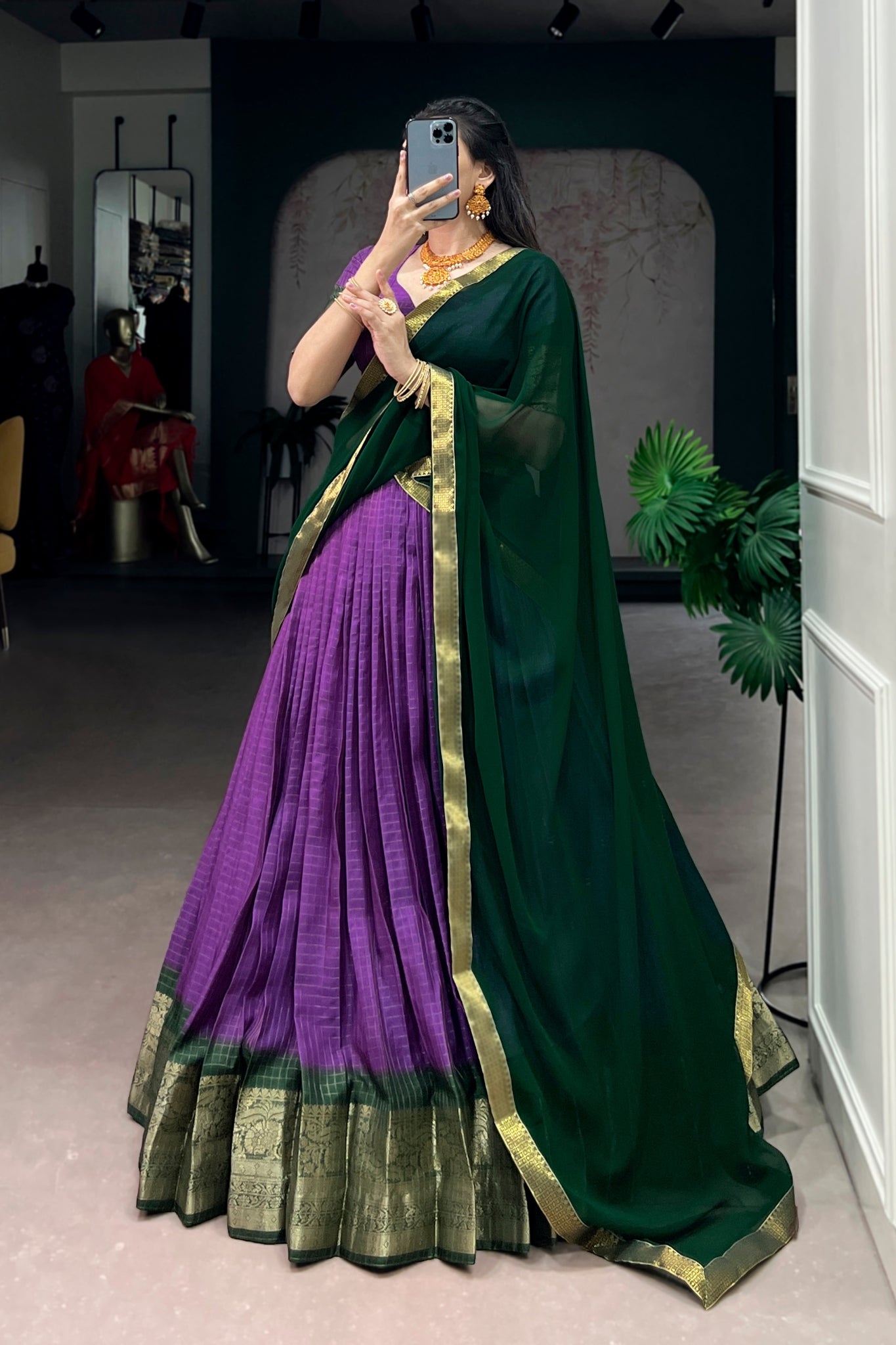 Premium Zari Weaving Work Lehenga Choli