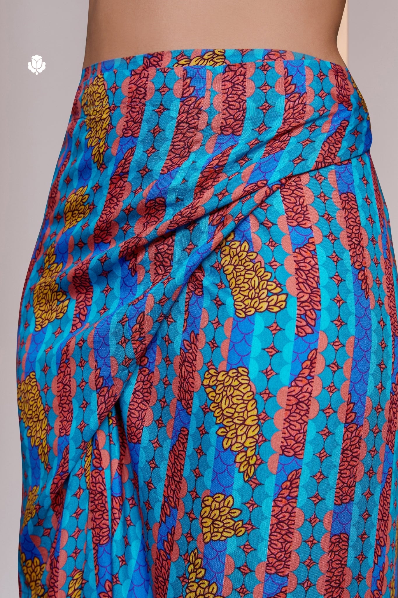 Aqua Blue Pure Muslin Silk Designer 3 Piece Set For Women