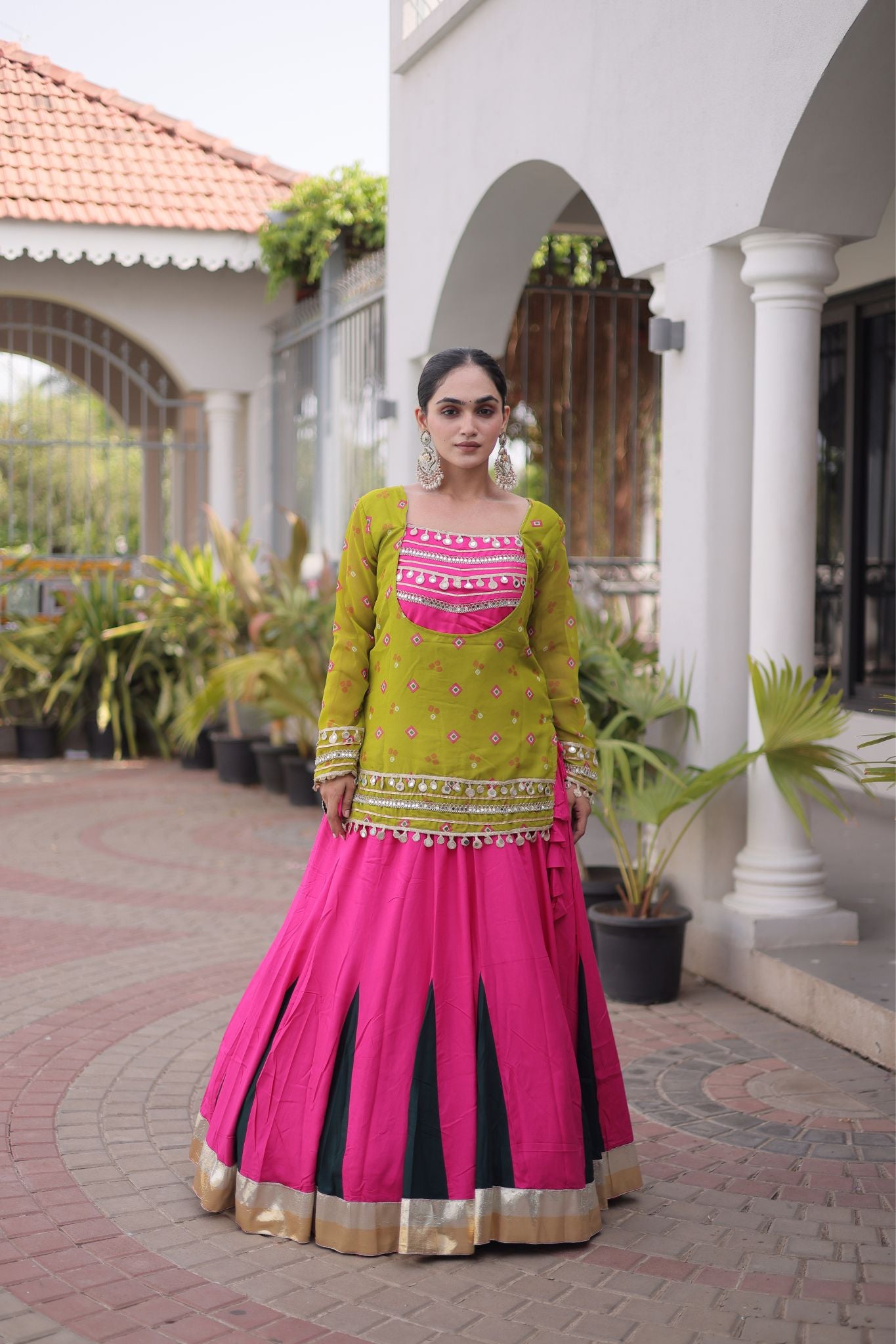 Raasrang Special Navratri Designer Lehenga Choli With Bandhani Printed Jacket For Women