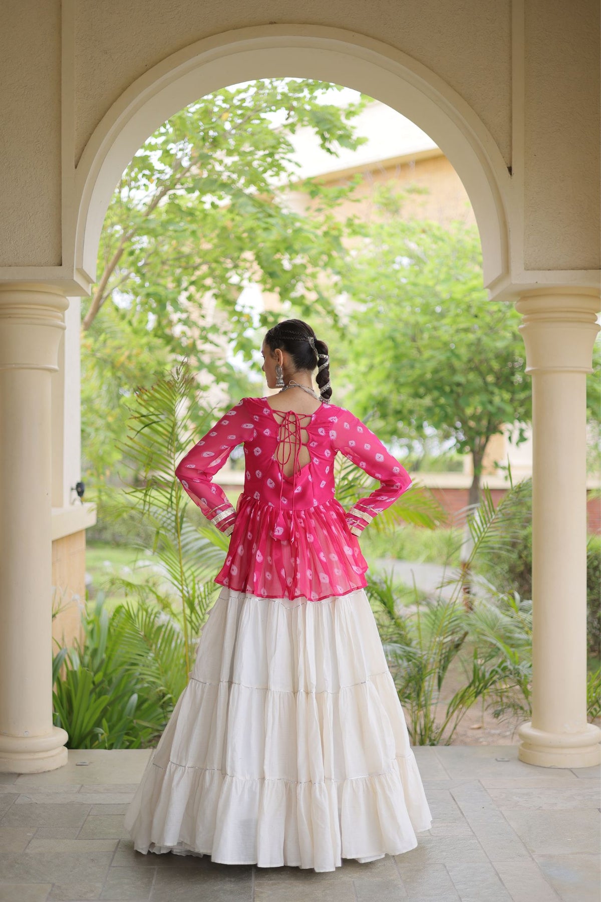 Rasrang Designer Bandhani Printed Navratri Lehenga Choli For Women