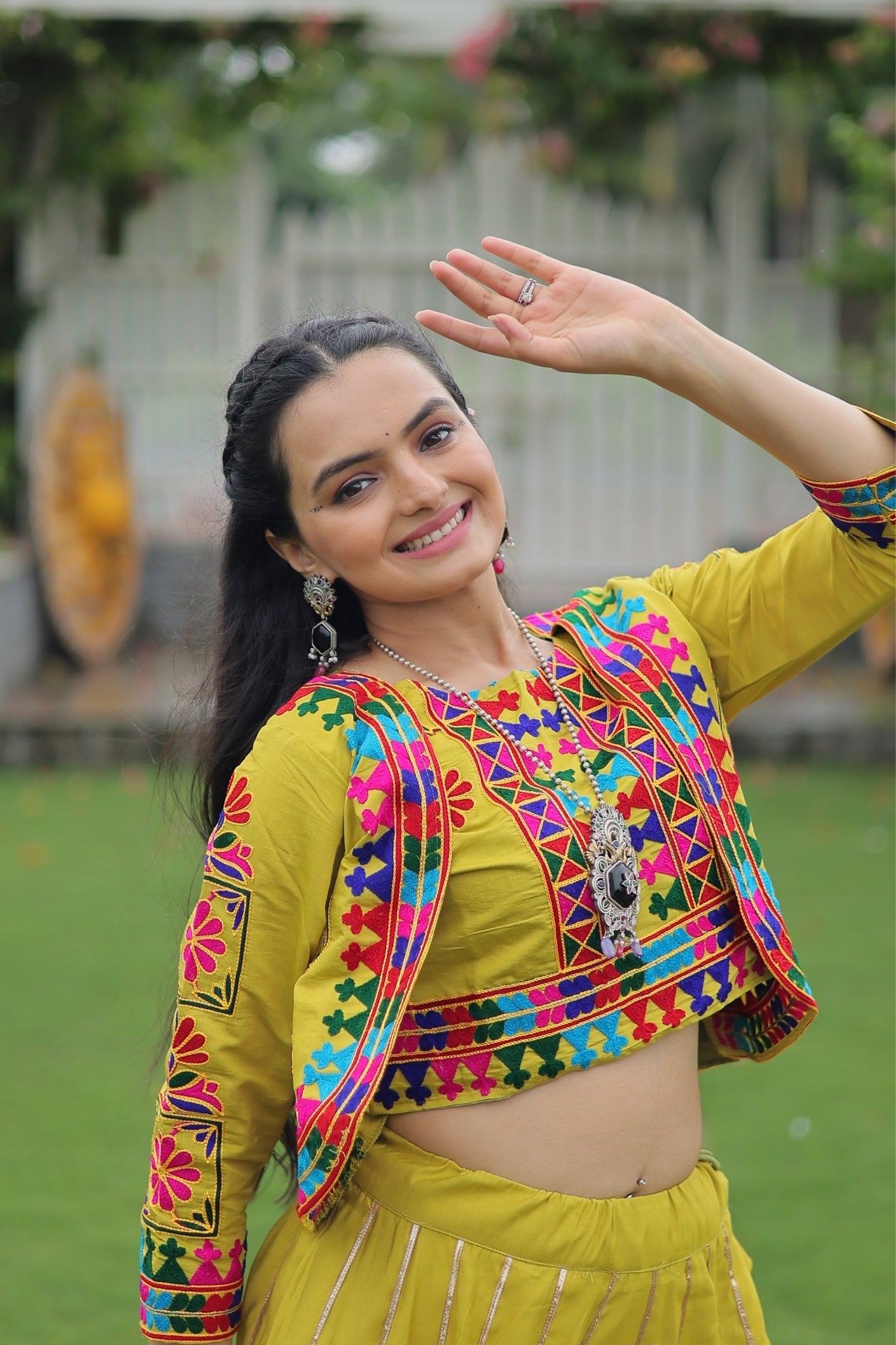 Kutchi Gamthi Embroidered Work Designer Navratri Lehenga Choli