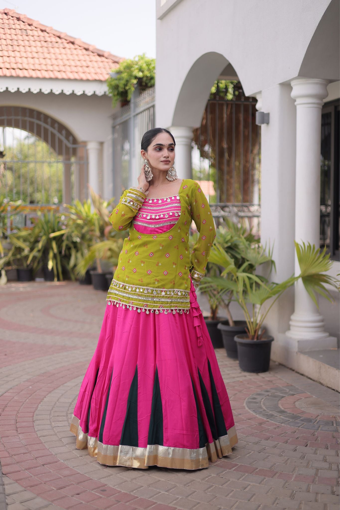 Raasrang Special Navratri Designer Lehenga Choli With Bandhani Printed Jacket For Women