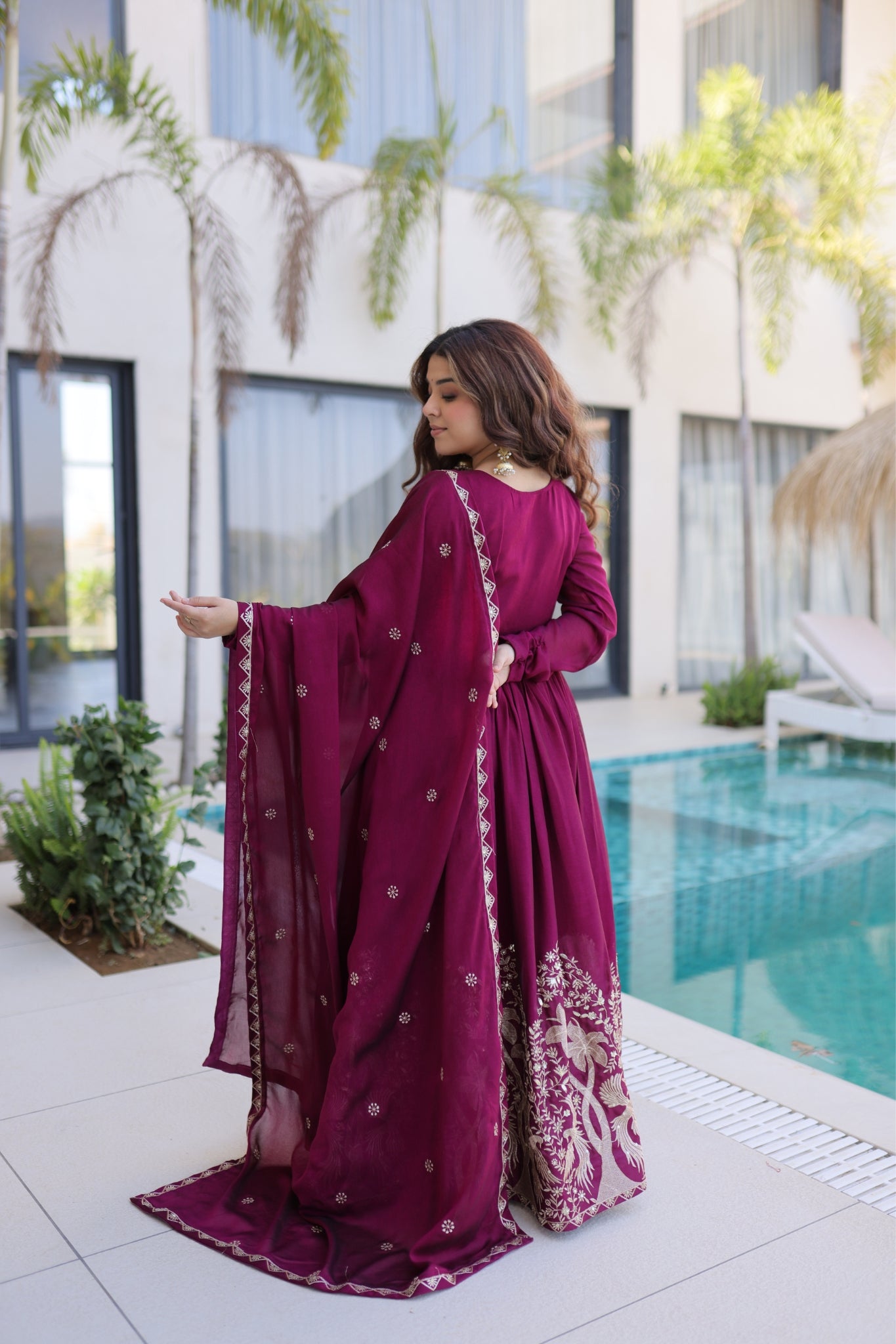 Rangoli Crush Sequins Multi Embroidery Anarkali Suit With Dupatta
