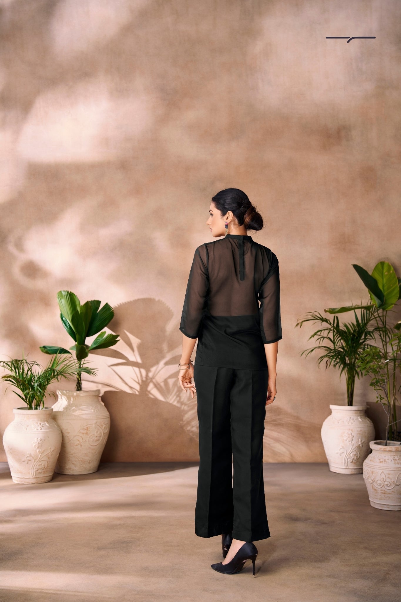 Black Couture Organza Co Ord Set