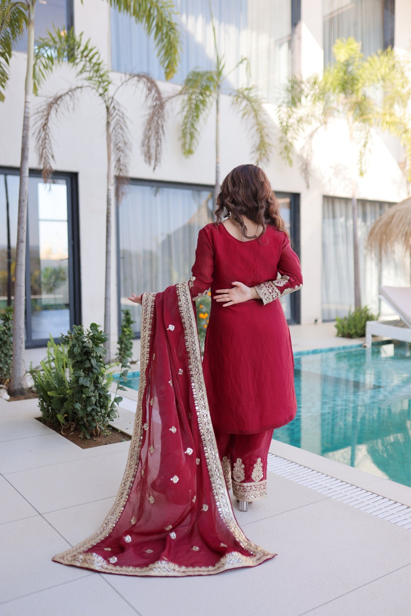 Designer Embroidered Salwar Suit Set For Women