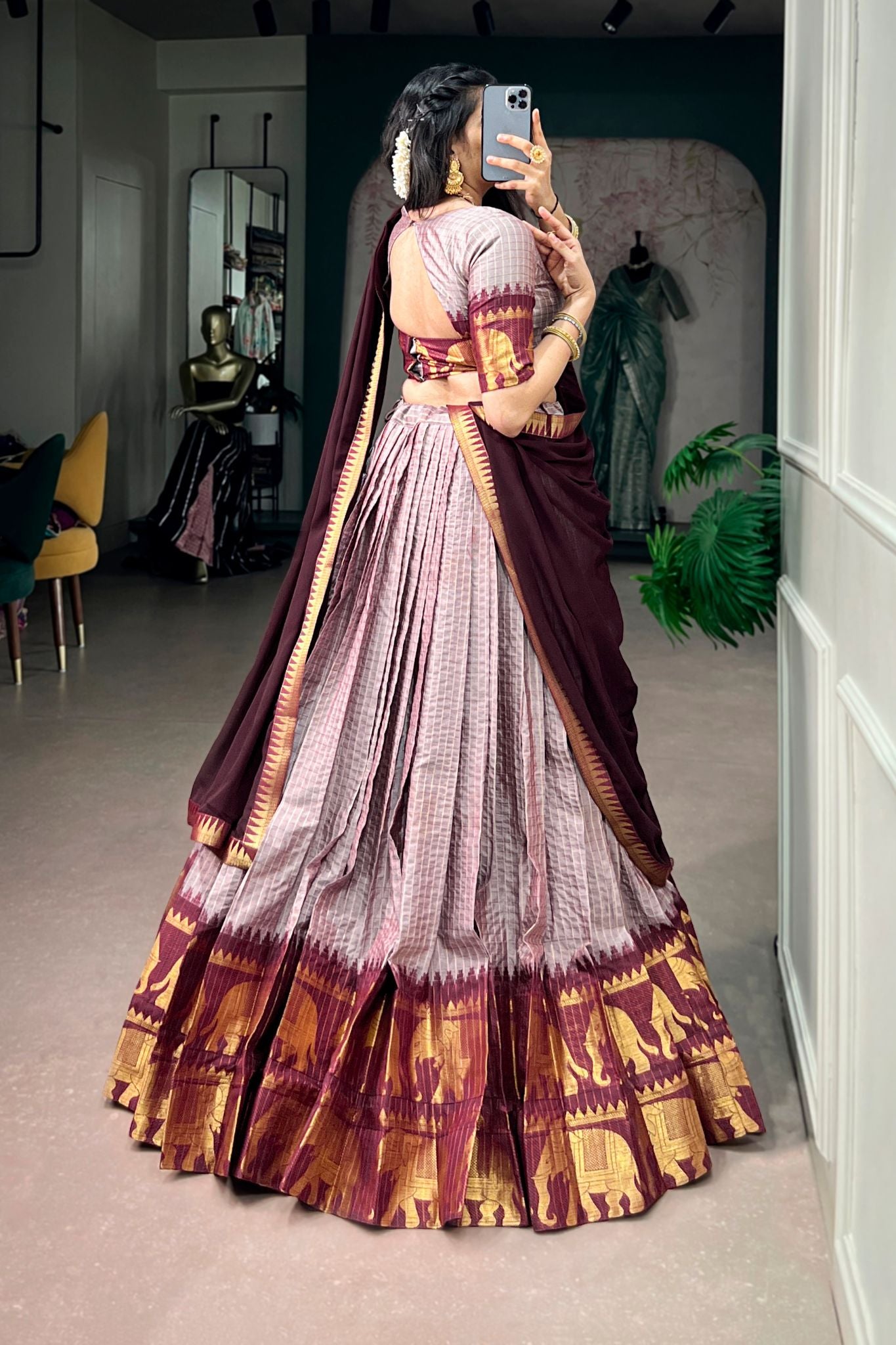 Onam Festival Special Designer Lehenga Choli For Women