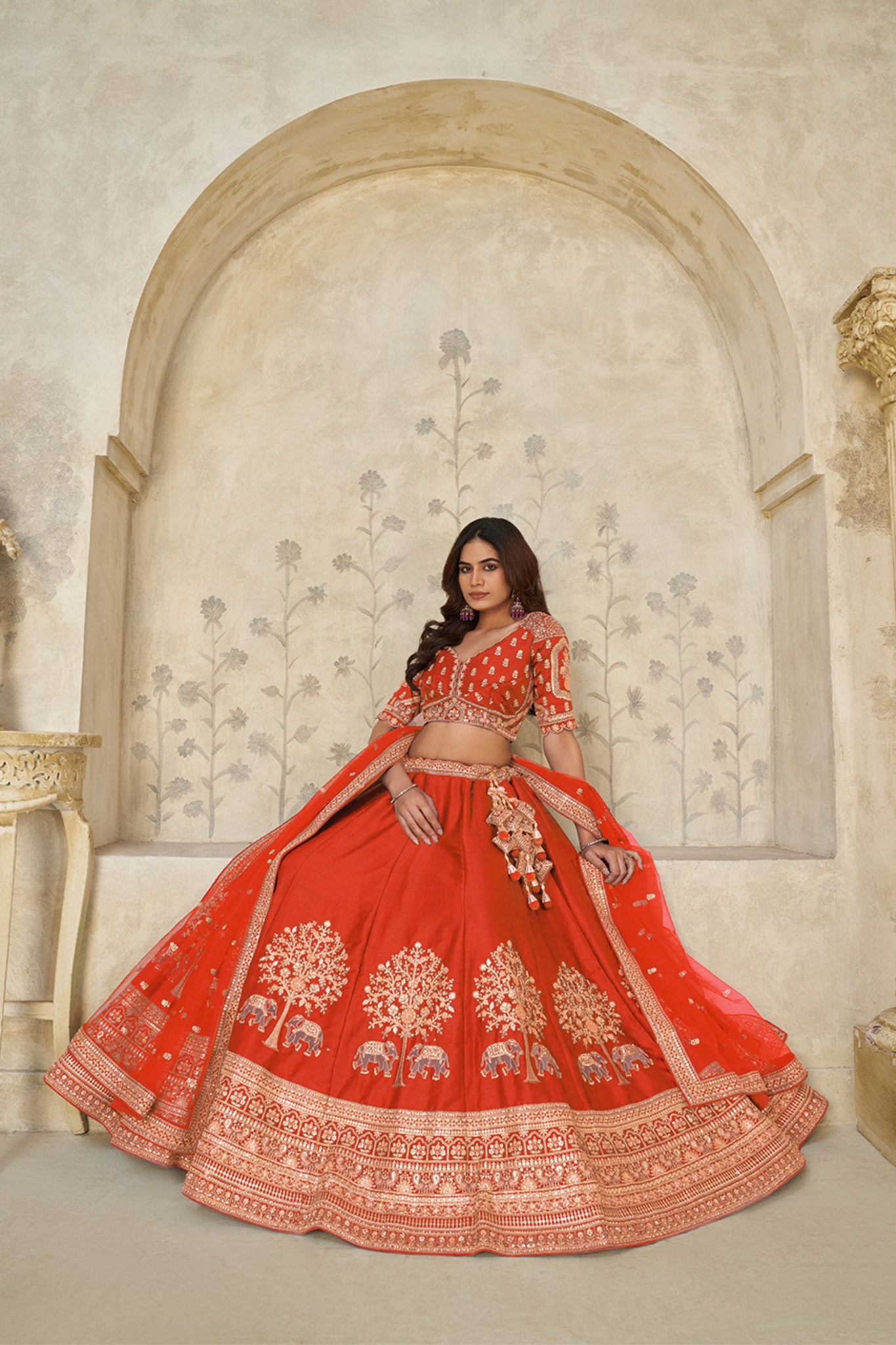 Ivory Grandeur Luxury Zari Embroidered Bridal Lehenga