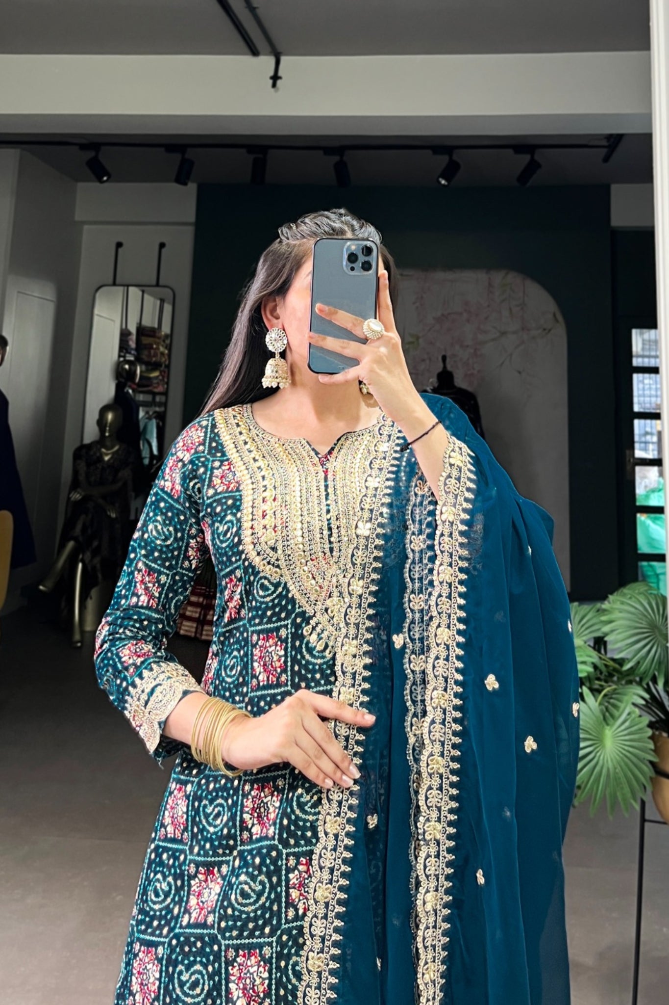 Stylish Pure Rayon Women Embroidered Suit Set With Dupatta