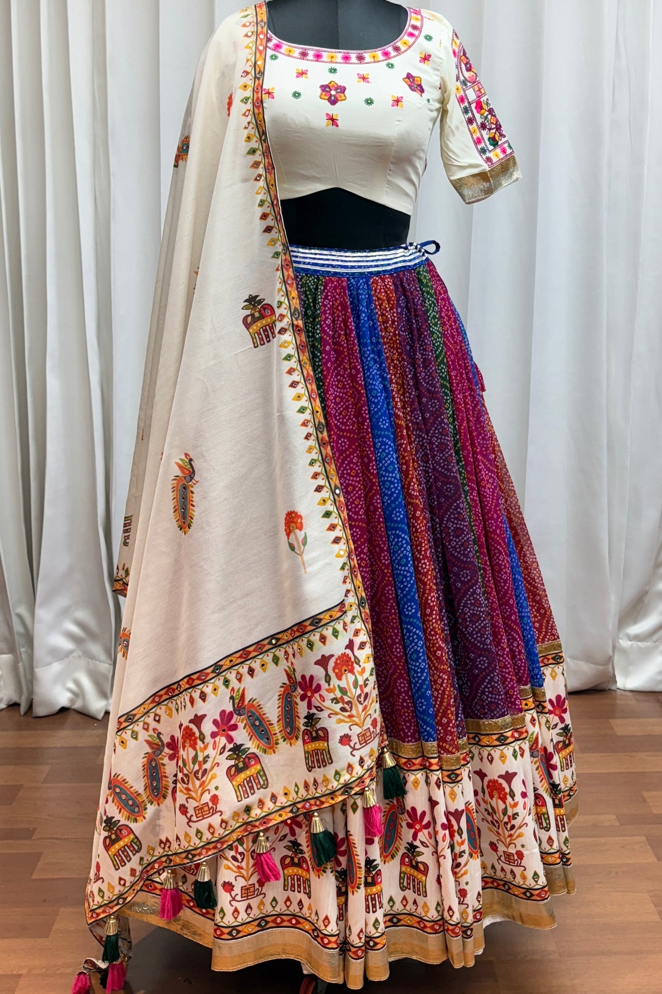Multi Color Traditional Designer Navratri Special Lehenga Choli