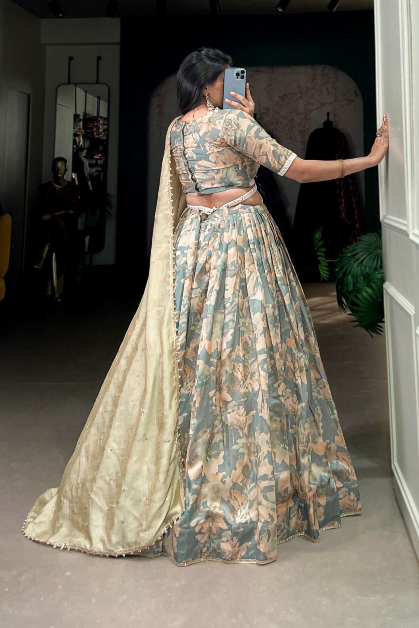 Tussar Silk Printed Stylish Lehenga Set