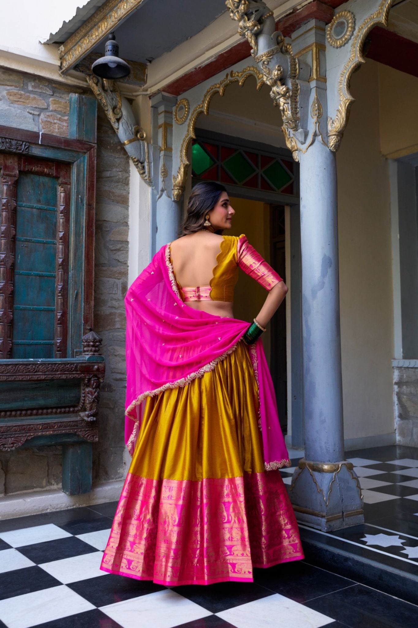 Tarika Narayan Pattu South Indian Lehenga Set