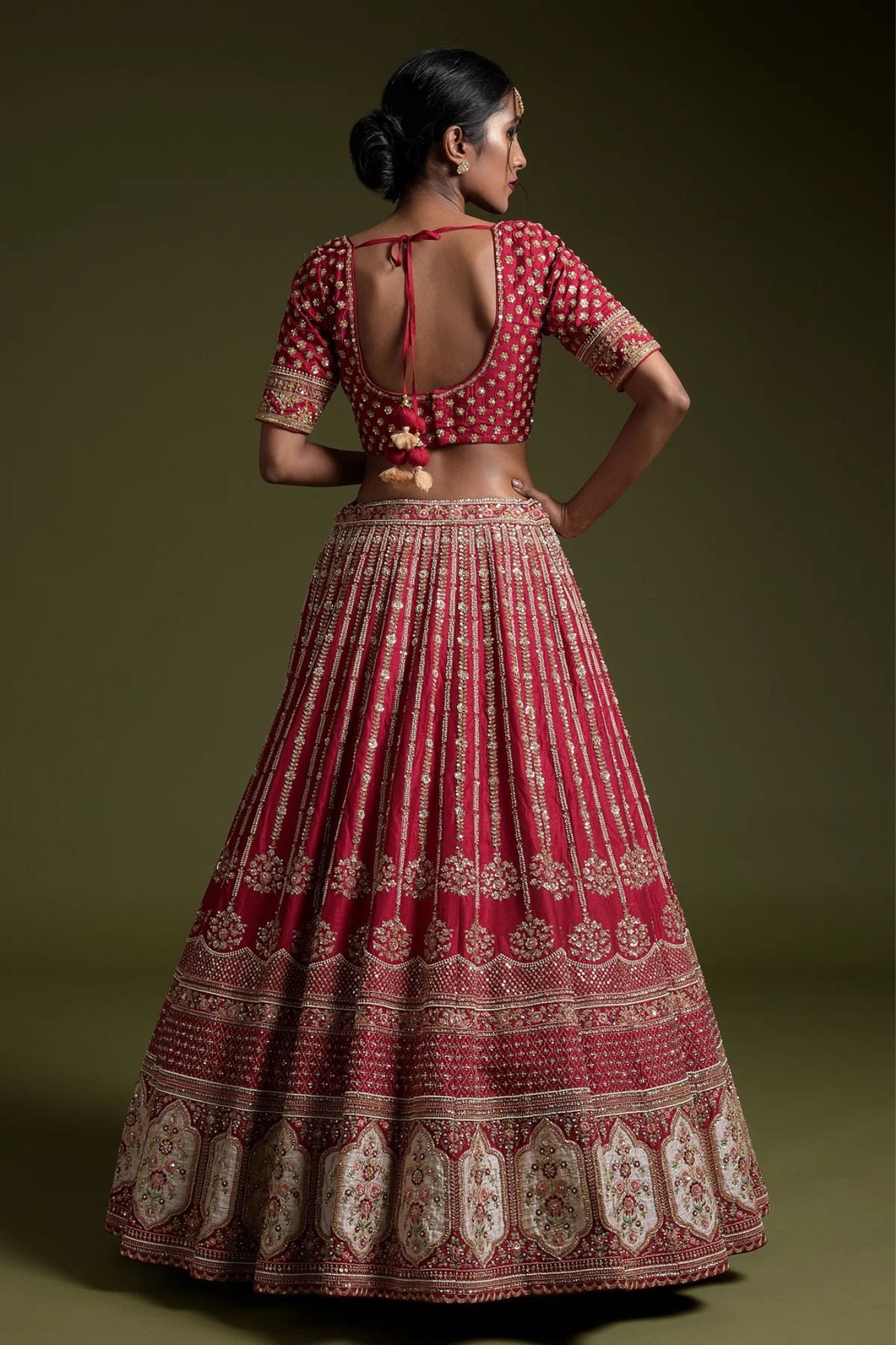 Maroon Color Rangoon Silk Fabric With Sequence Work Bridal Choli For Woman