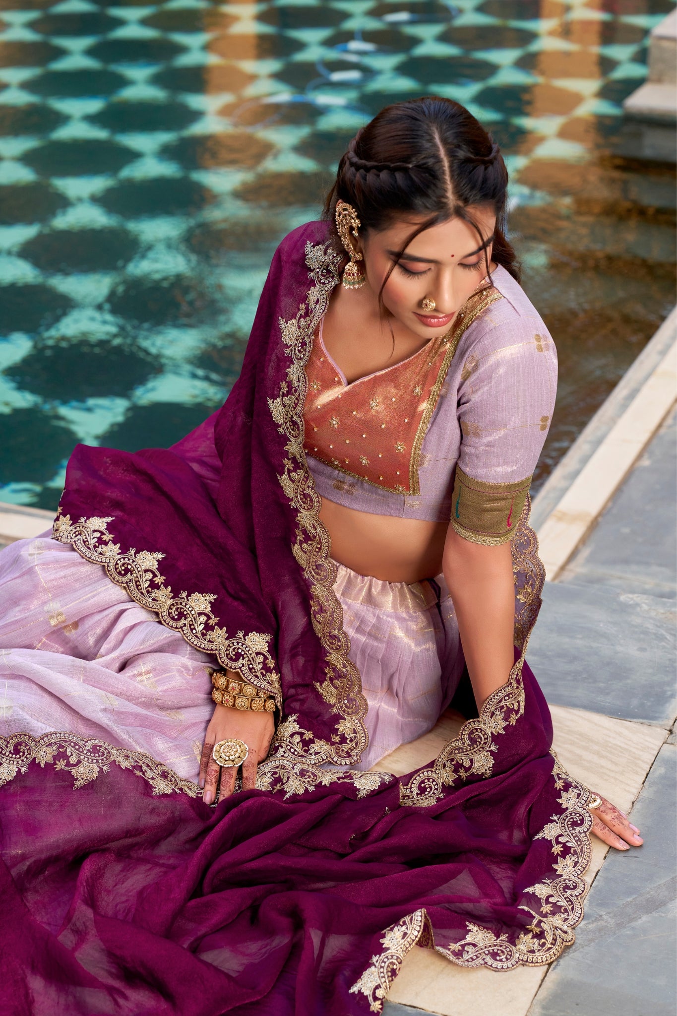 Royal Designer Wedding And Festive Wear Paithani Lehenga Choli Set For Women