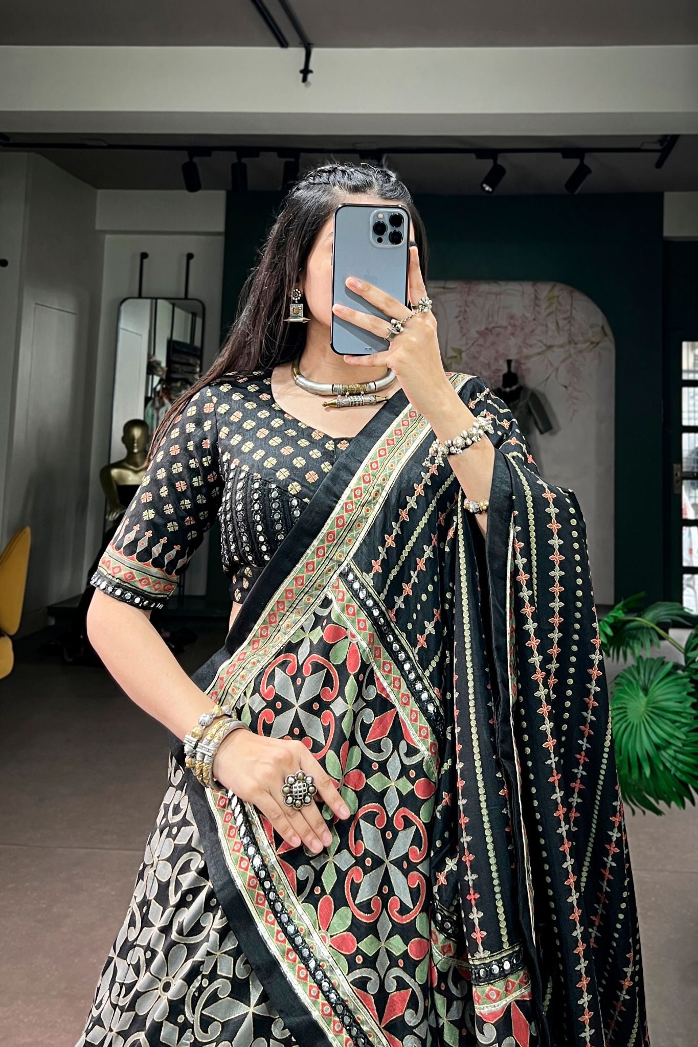 Raasrang Traditional Designer Navratri Lehenga Choli In Premium Tasar Silk