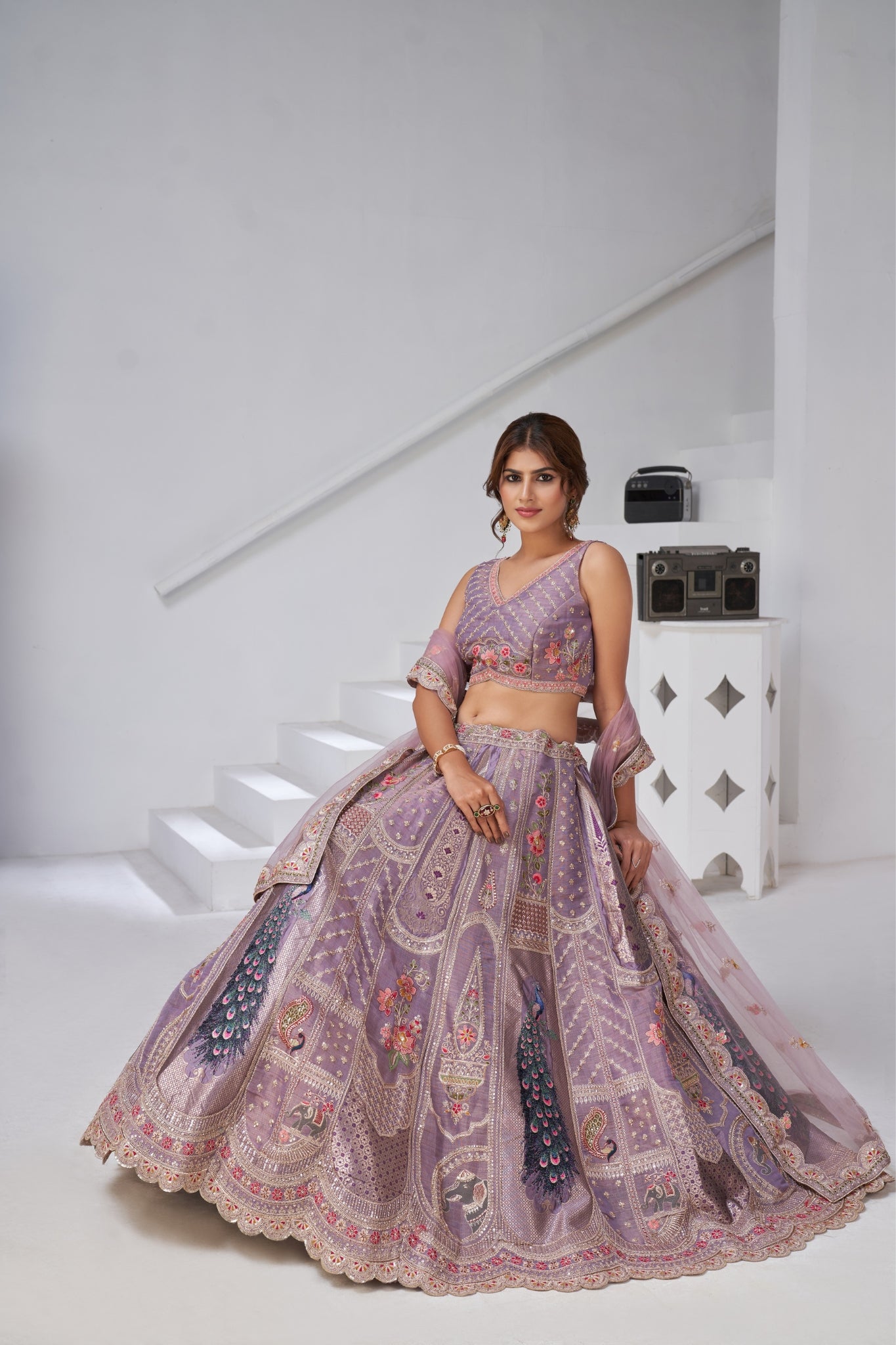 Royal Radiance Raw Silk Bridal Lehenga Choli
