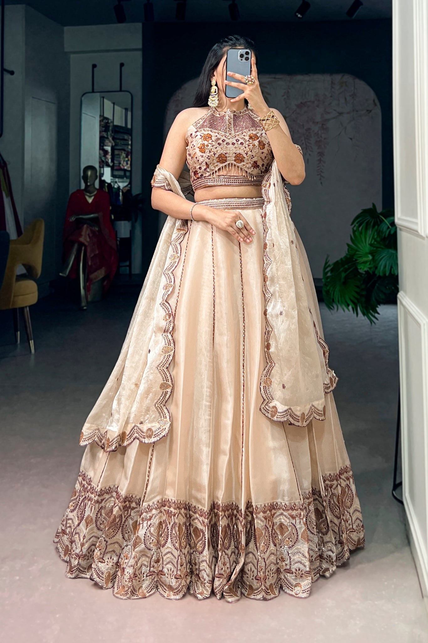 Premium Designer Sequins With Thread Embroidery Work Spider Crush Lehenga Choli