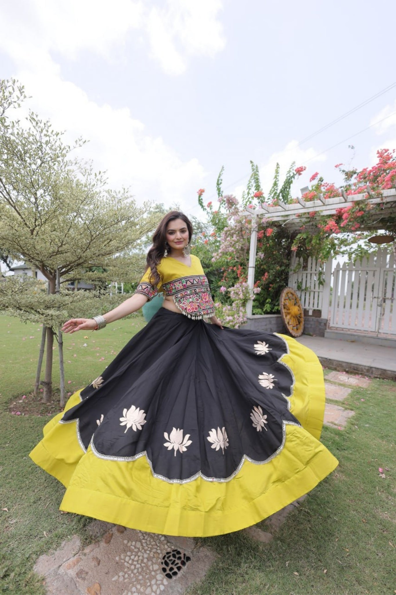 Raasrang Traditional Kutchi Work Lehenga Choli For Navratri