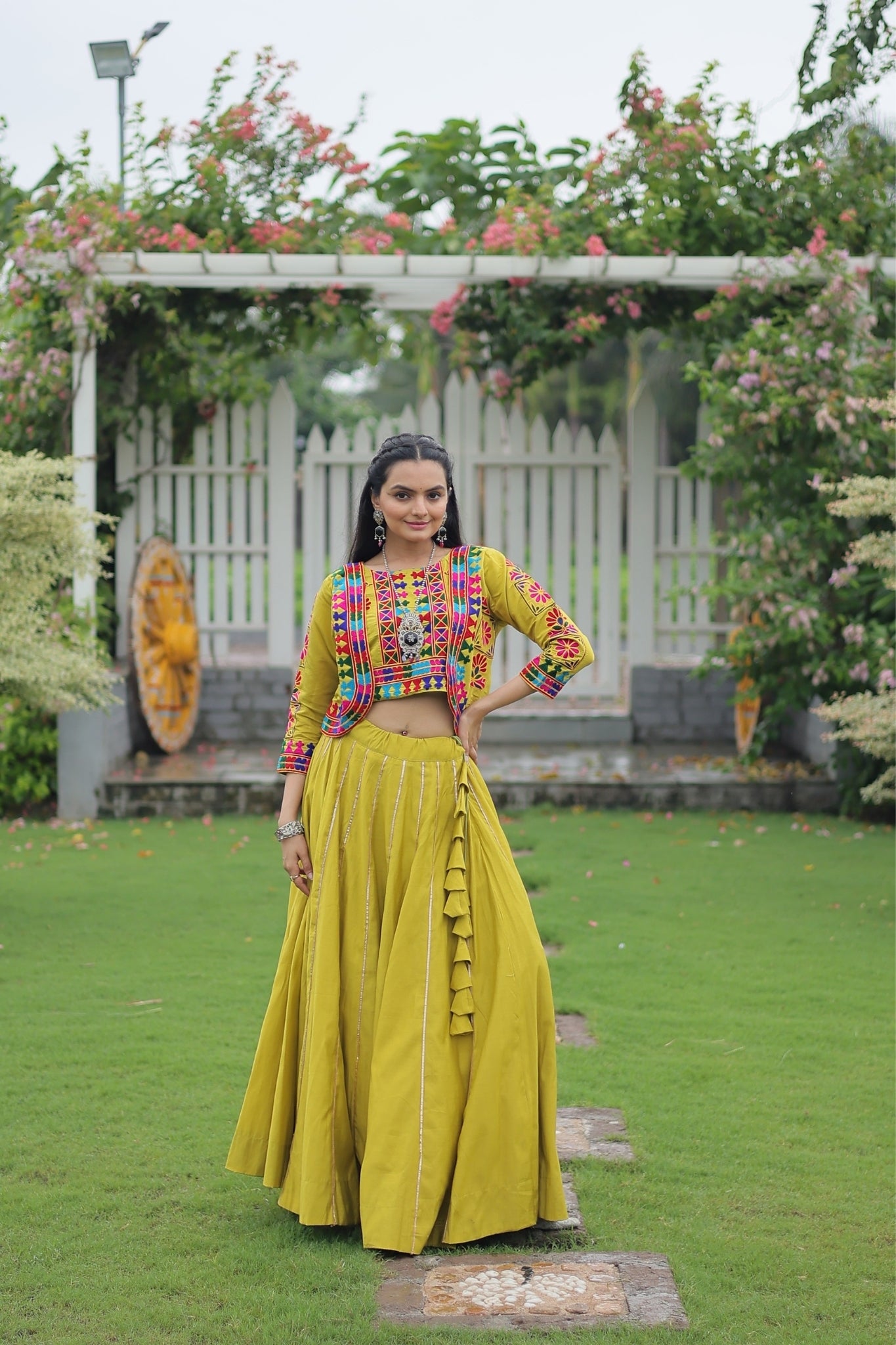 Kutchi Gamthi Embroidered Work Designer Navratri Lehenga Choli