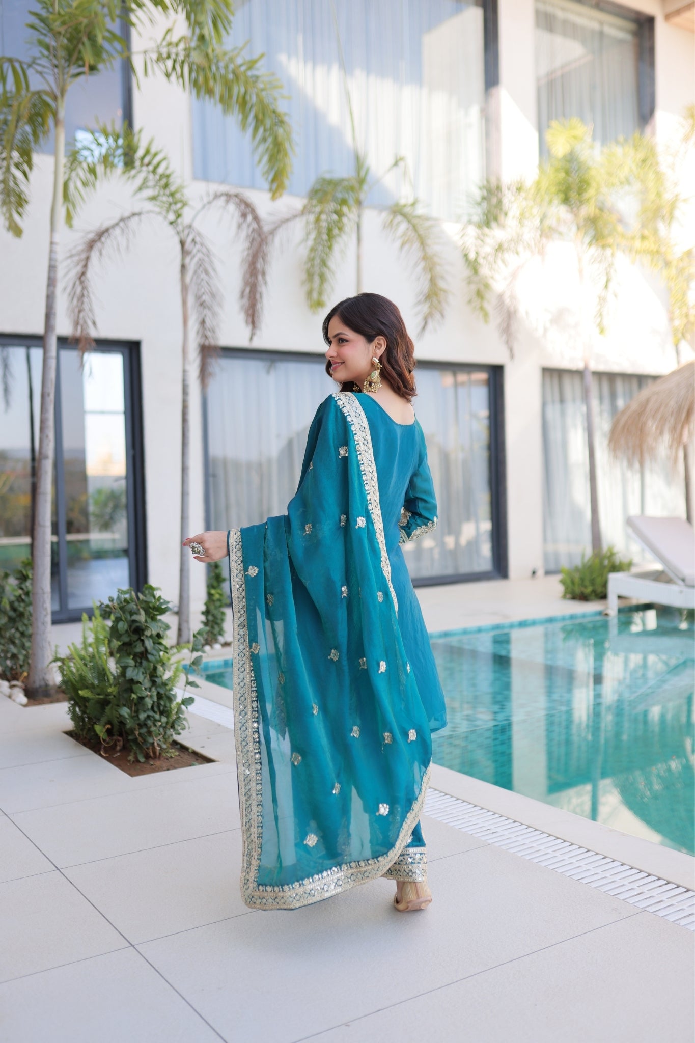 Designer Embroidered Salwar Suit Set For Women