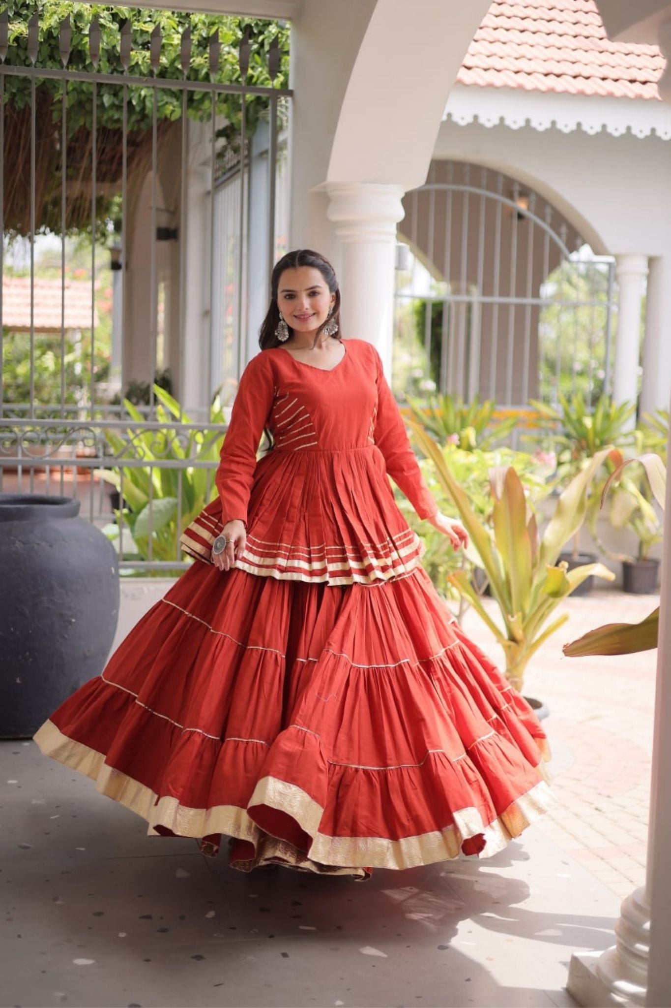 Raasrang Traditional Navratri Special Beautiful Cotton Lehenga Choli