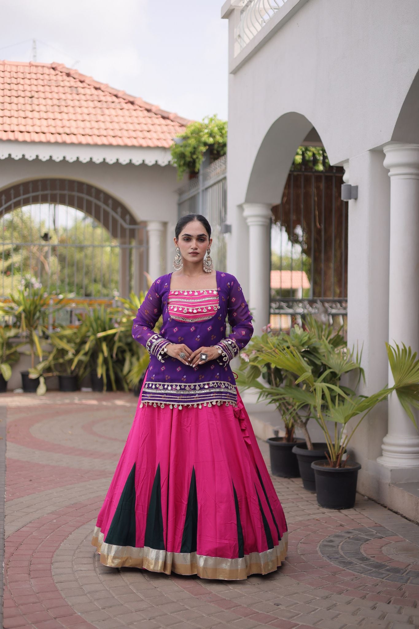 Raasrang Special Navratri Designer Lehenga Choli With Bandhani Printed Jacket For Women