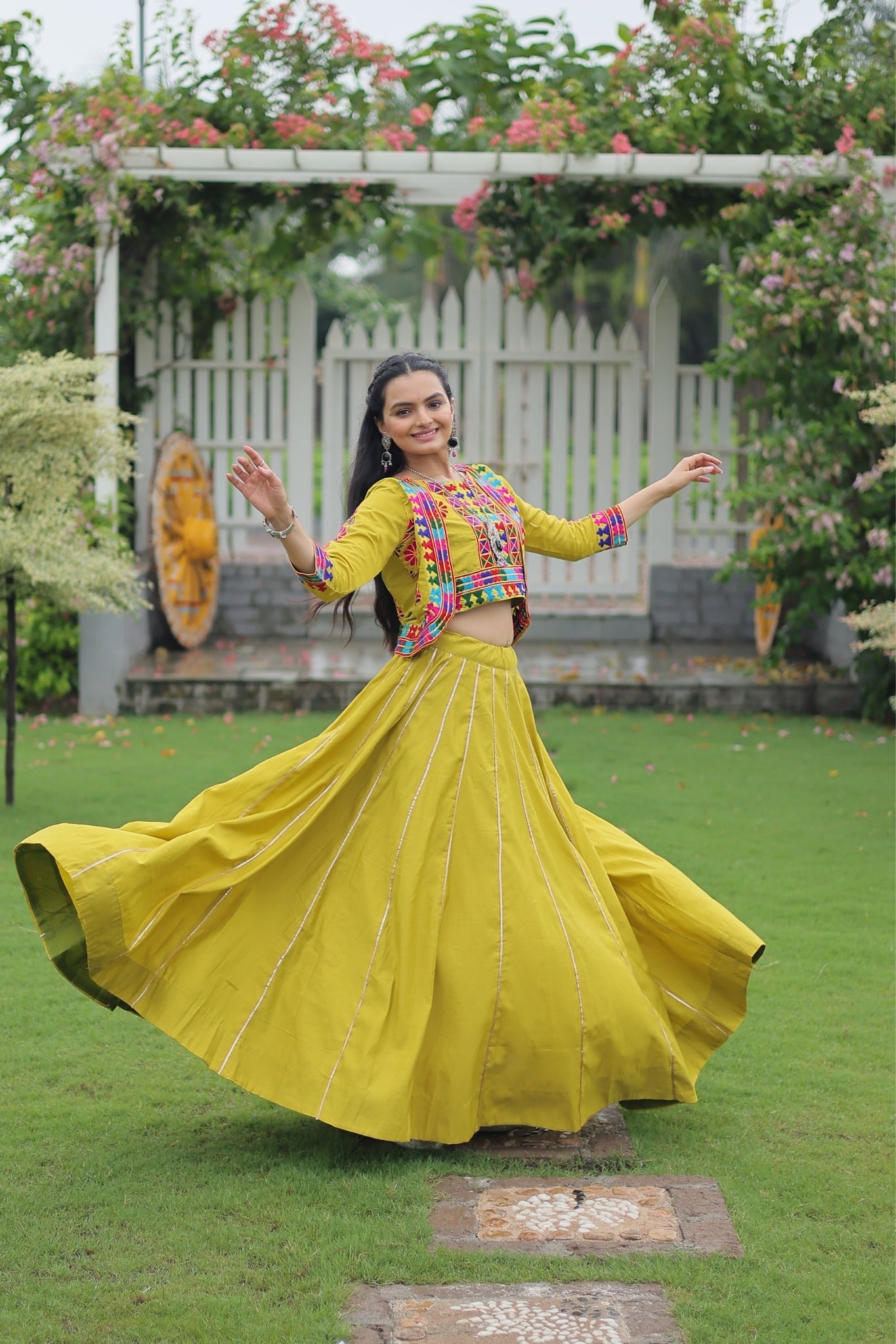 Kutchi Gamthi Embroidered Work Designer Navratri Lehenga Choli