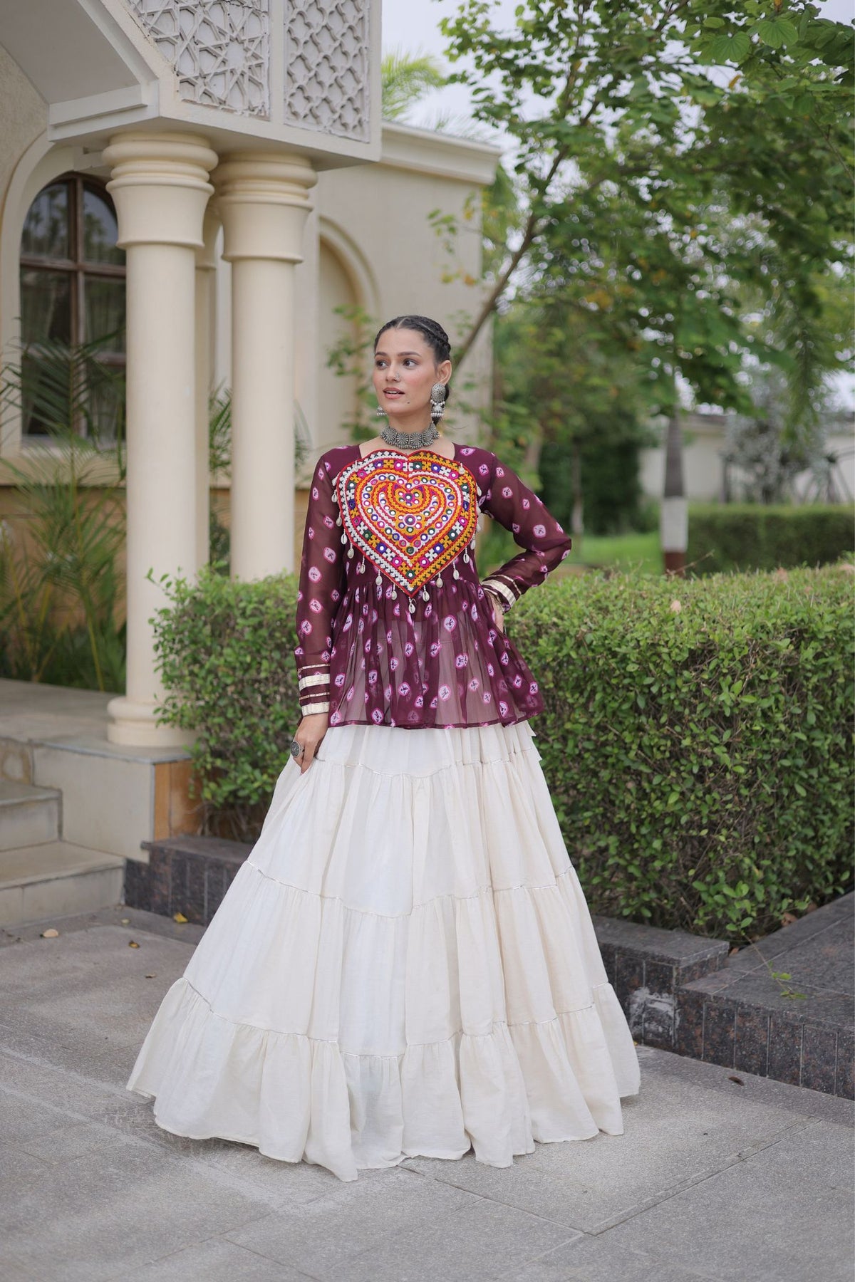 Rasrang Designer Bandhani Printed Navratri Lehenga Choli For Women